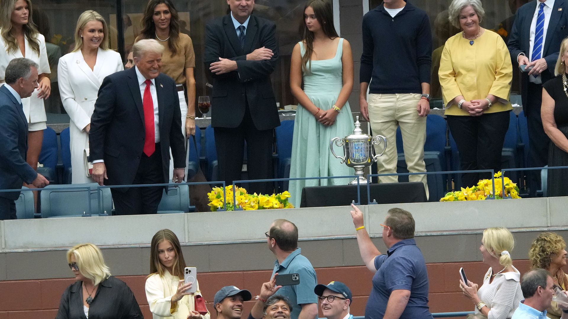 President Trump attended the U.S. Open men's final Sunday in New York City.