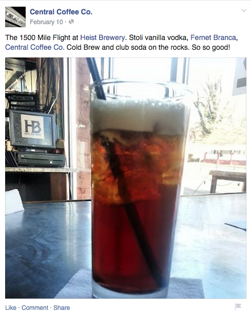 Central Coffee Heist cocktail