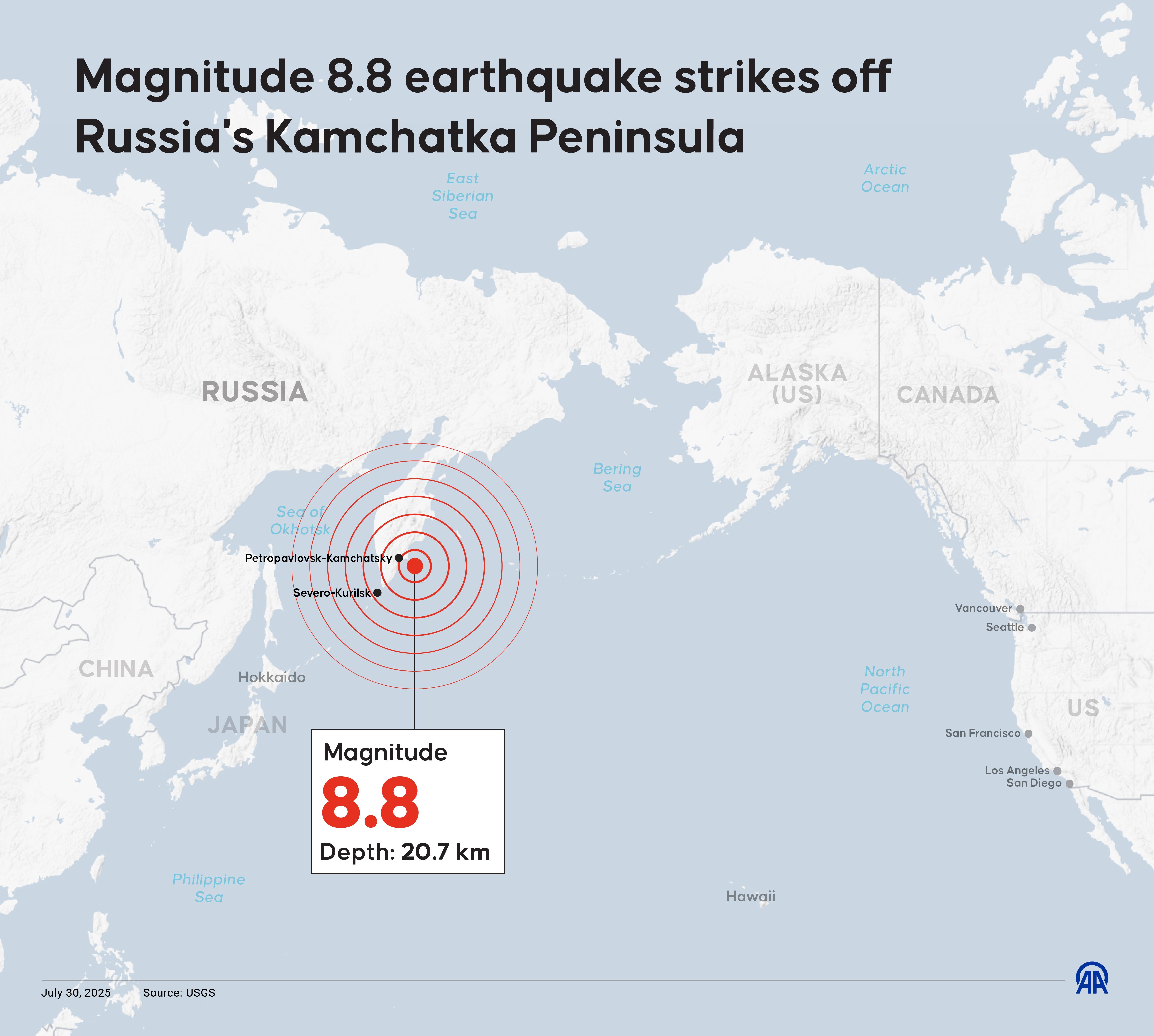 Major quake triggers evacuations in Hawai'i, Japan: Tsunami alerts issued for western U.S.