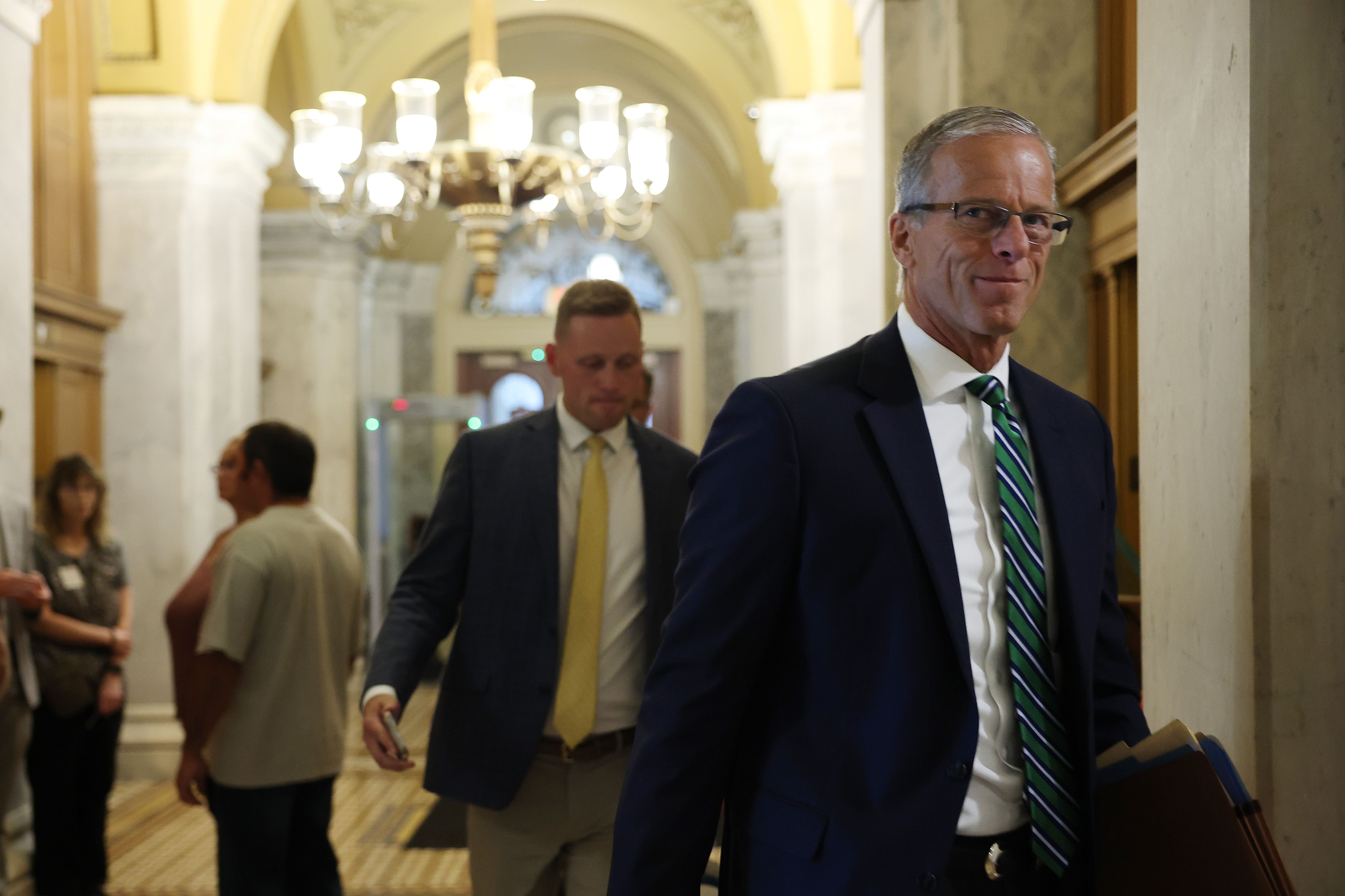 This is John Thune giving a wry smile