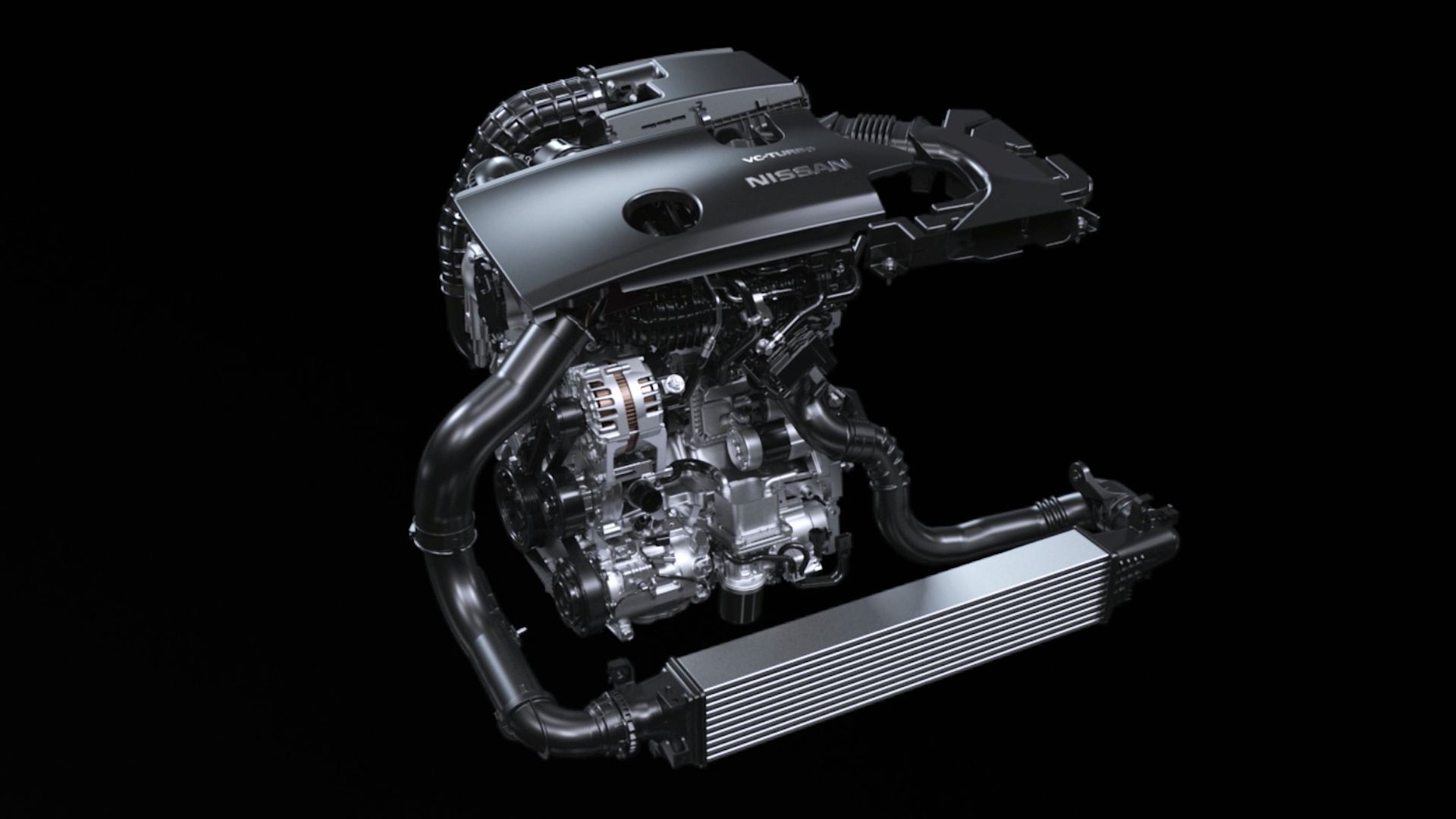 Photo of Nissan's VC-turbo engine, which is one of the most advanced internal combustion engines 
