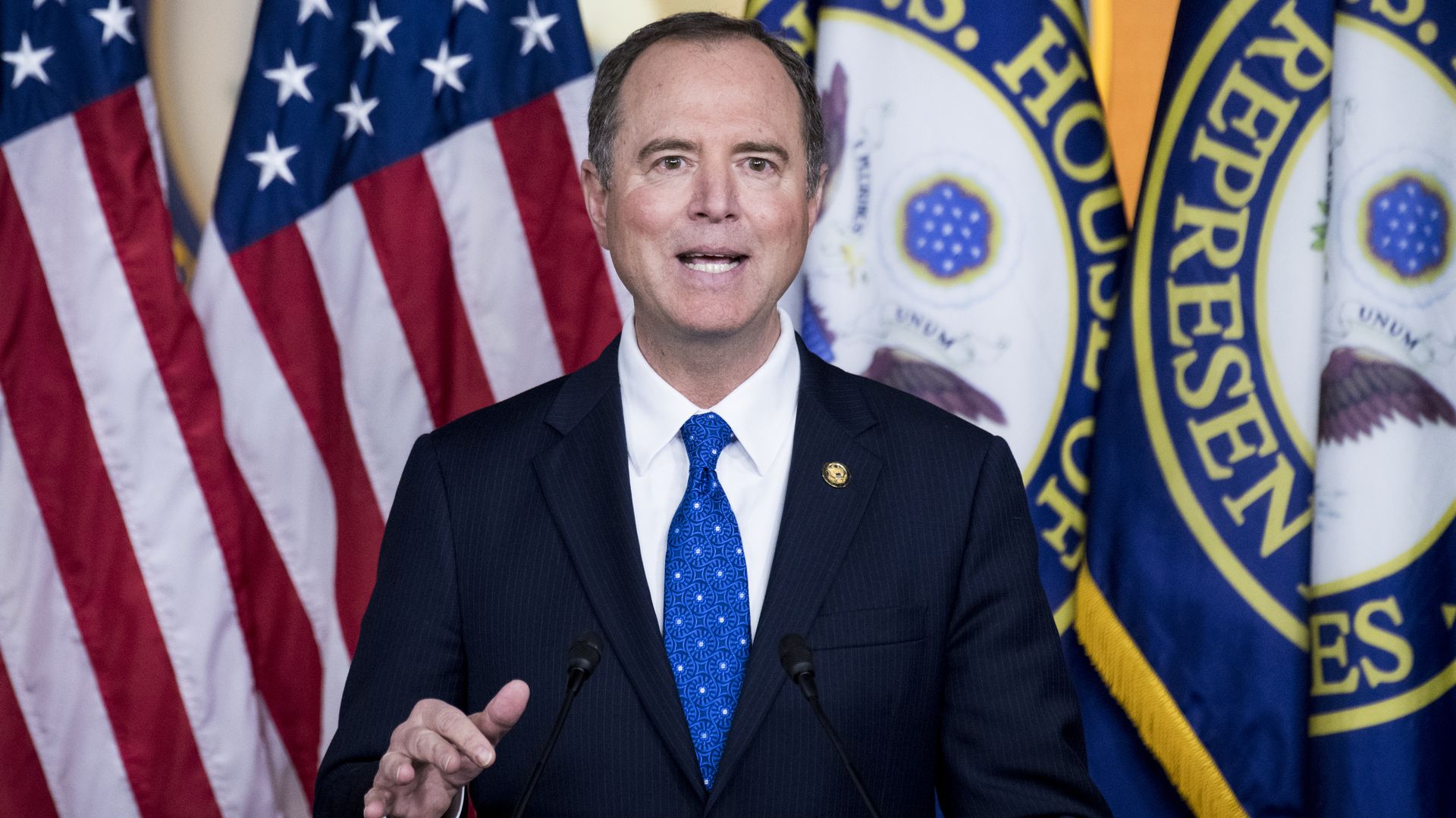 House Intelligence Committee chairman Adam Schiff, D-Calif., holds a press conference on the committees impeachment report in the Capitol on Tuesday, Dec. 3
