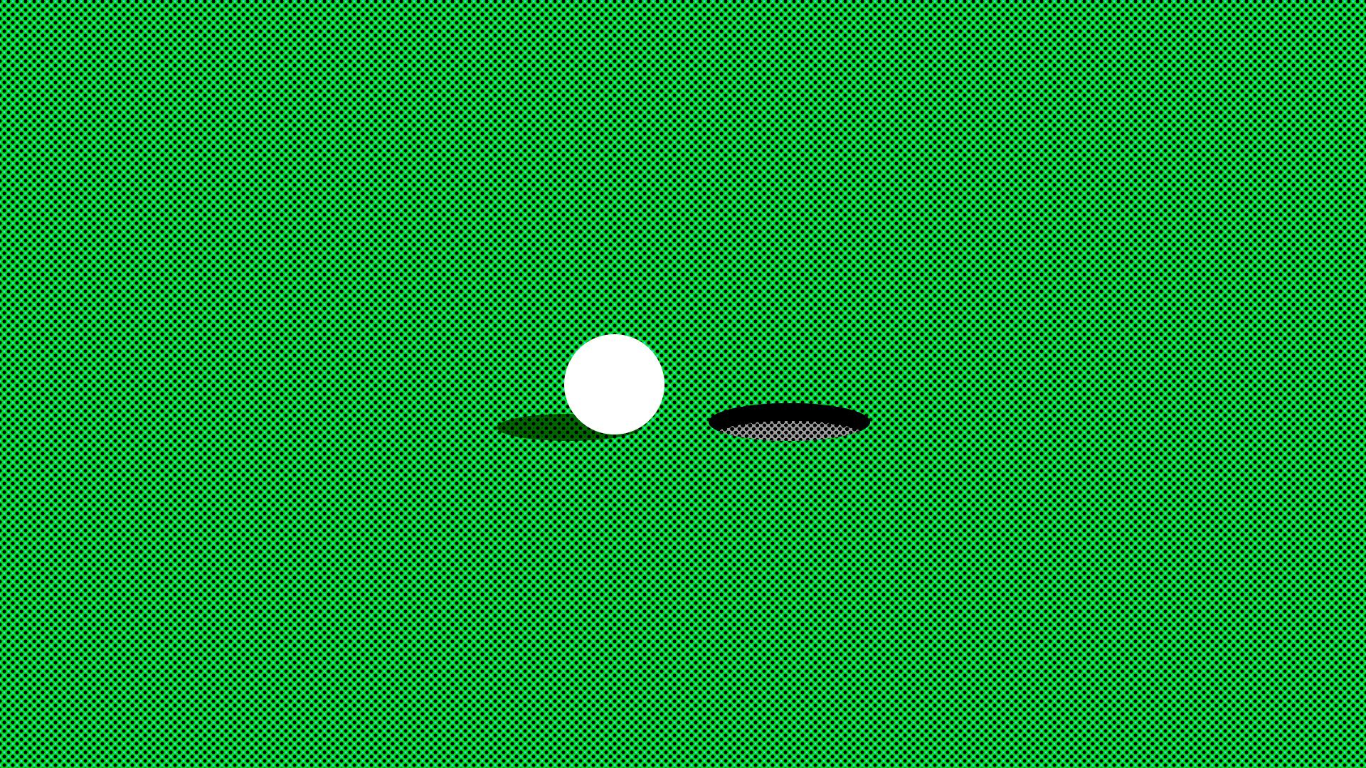 Illustration of a golf hole in an abstract way. 