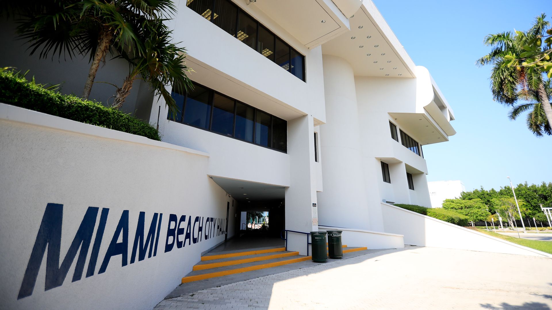 A general view of the Miami Beach City Hall on April 14, 2020 in Miami Beach, Florida.