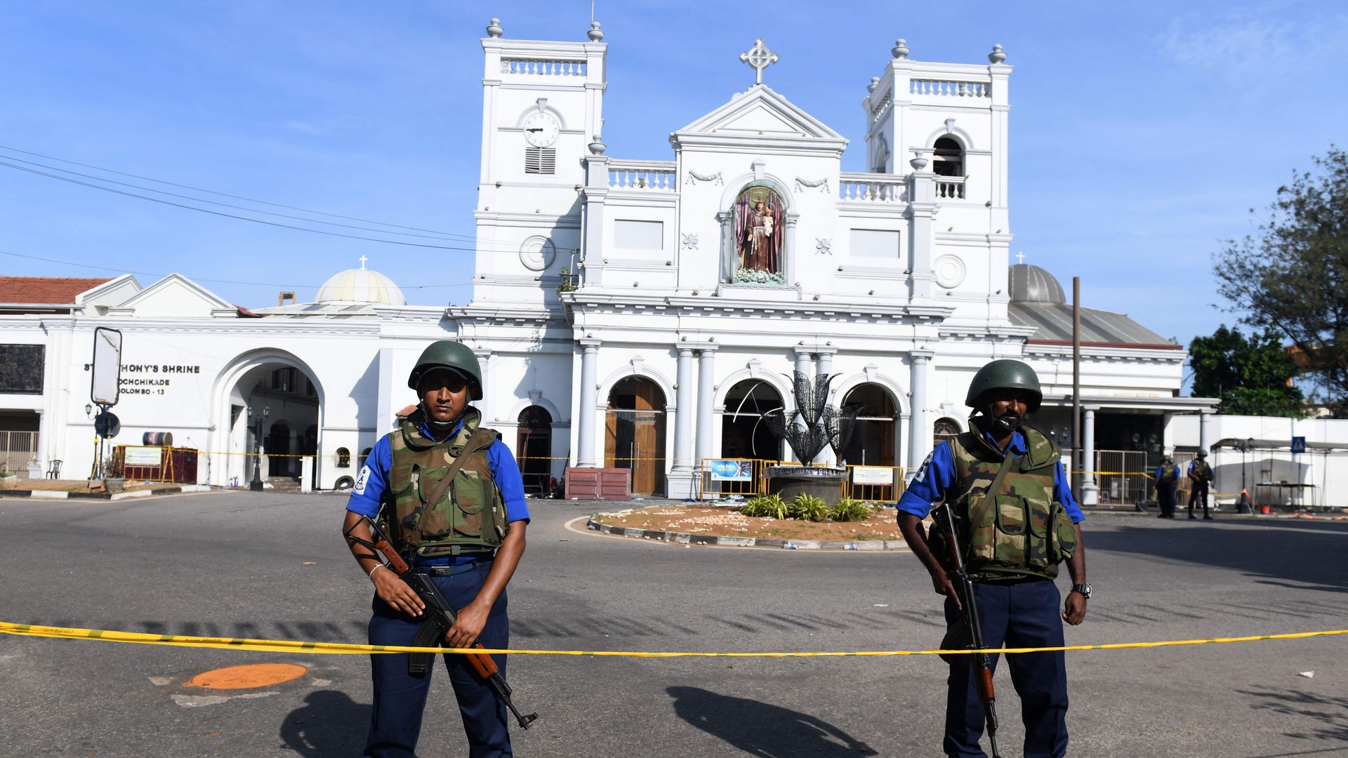 Church roped off from Sri Lanka bombing