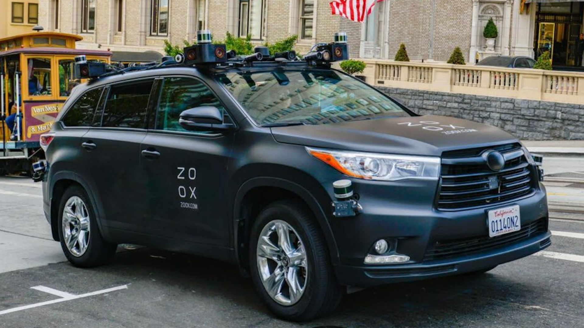 A Zoox self-driving test vehicle