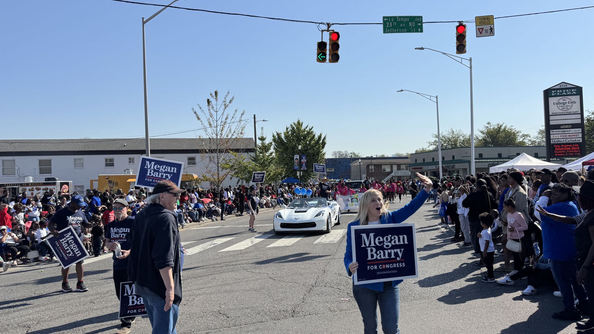 Megan Bary on the campaign trail in 2024.