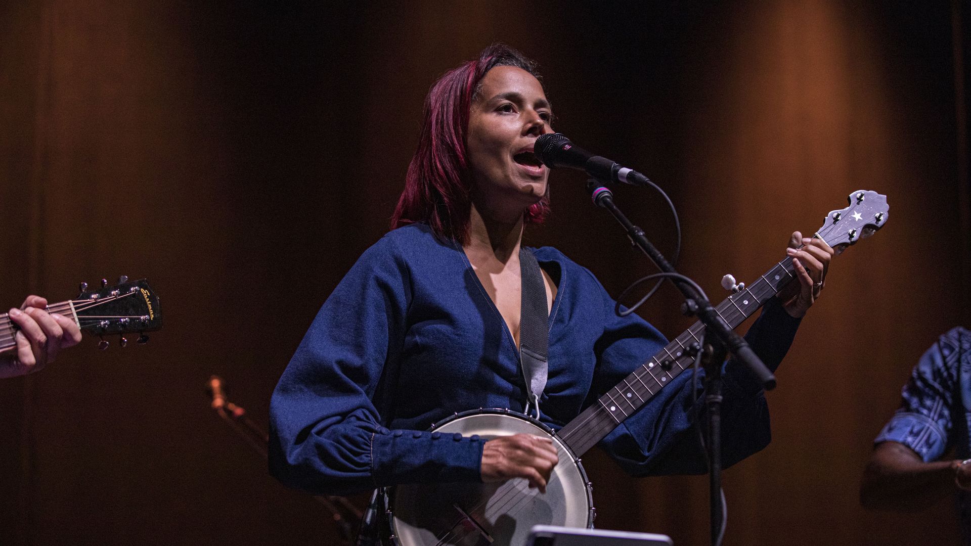 SAN DIEGO, CALIFORNIA - JUNE 19: Rhiannon Giddens performs on stage at The Observatory North Park on June 19, 2025 in San Diego, California. (Photo by Daniel Knighton/Getty Images)
