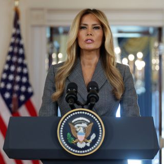 Melania Trump says she's "never been friends with Epstein" in rare address