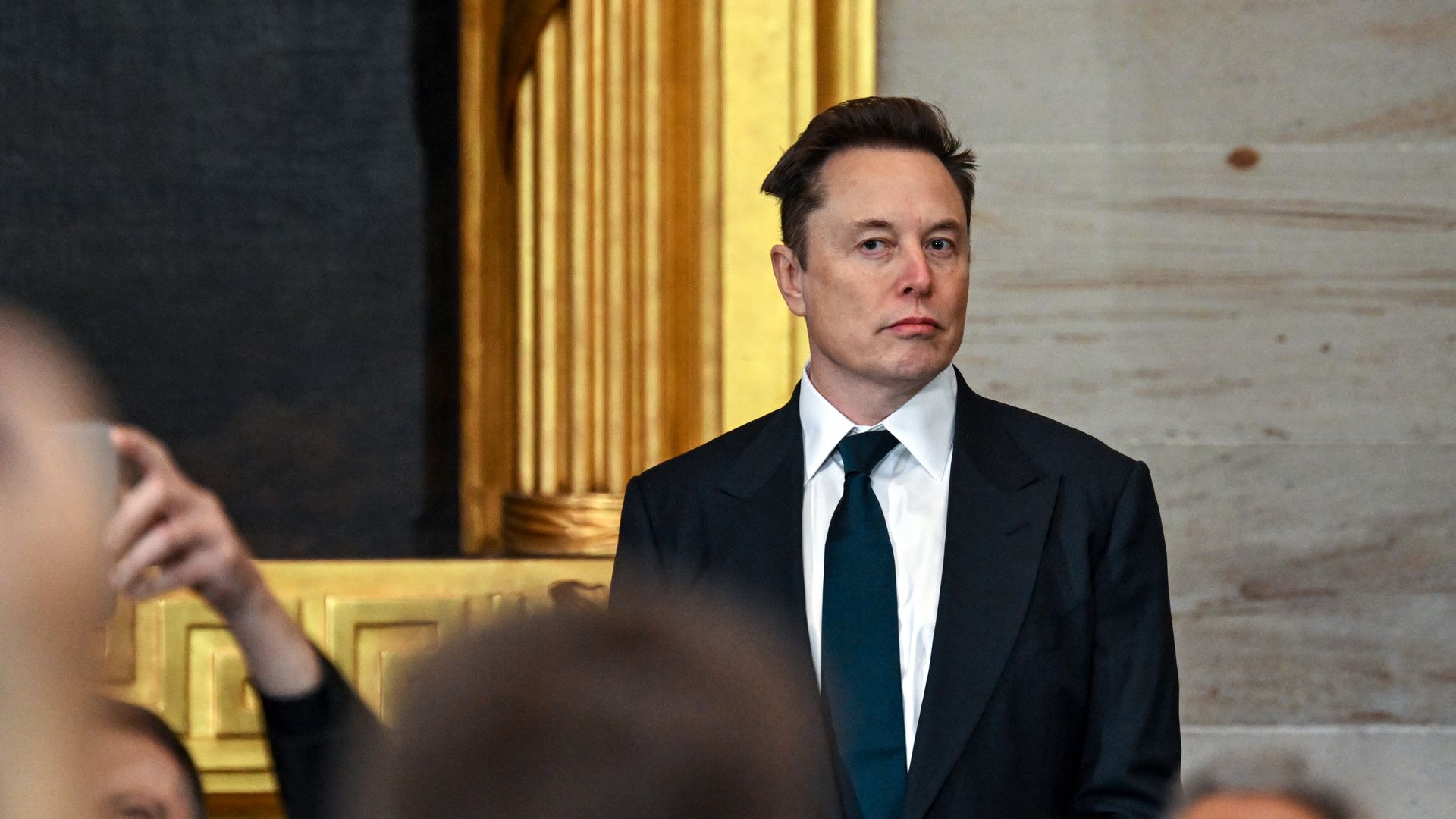 WASHINGTON, DC - JANUARY 20: Elon Musk arrives for the inauguration of U.S. President-elect Donald Trump in the U.S. Capitol Rotunda on January 20, 2025 in Washington, DC. Donald Trump takes office for his second term as the 47th President of the United States. (Photo by Kenny Holston-Pool/Getty Ima