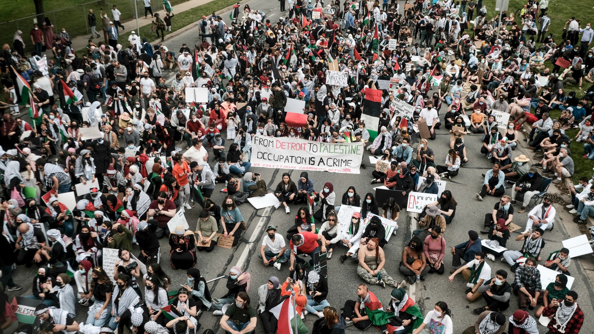 Free Palestine rally in Dearborn