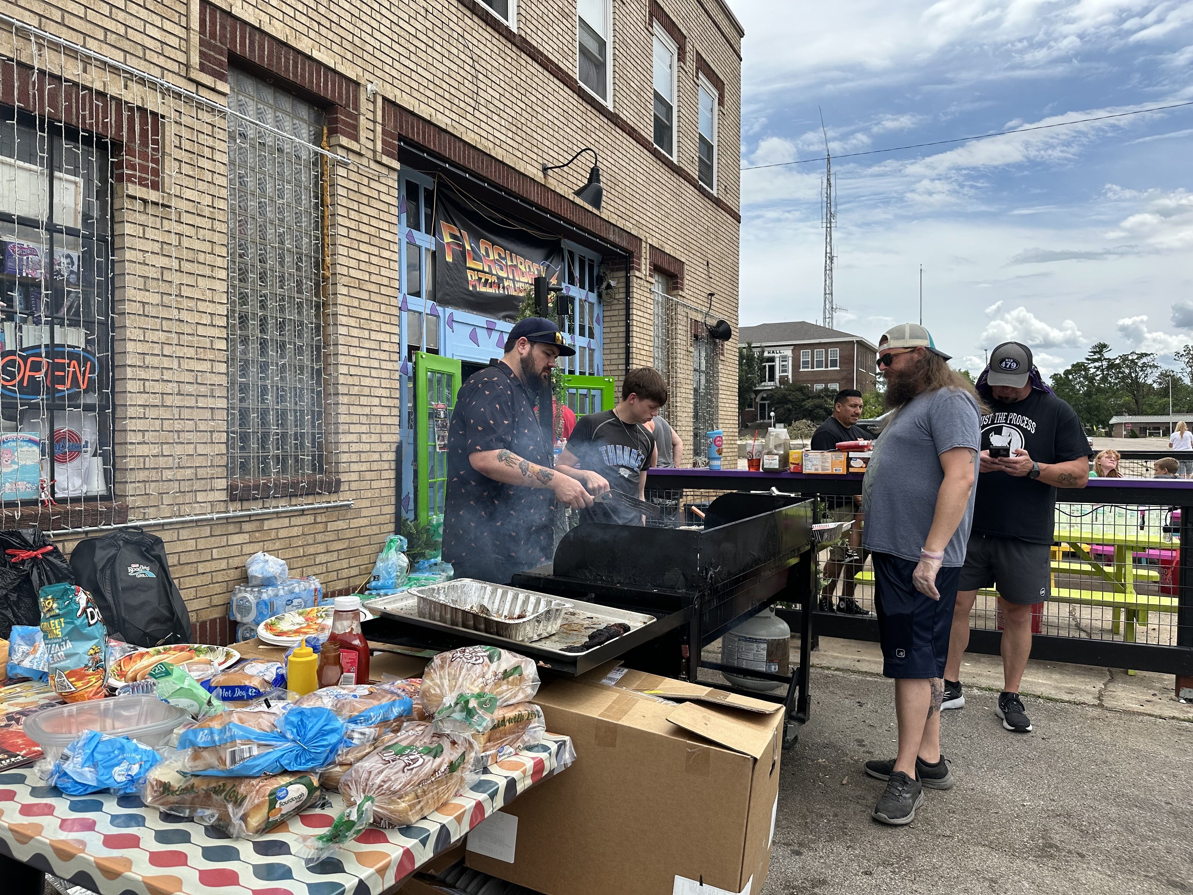 photo of people grilling at Flashback