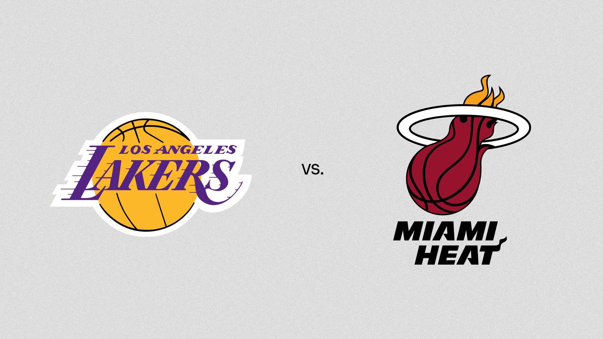 Illustration of the Lakers and Heat logos