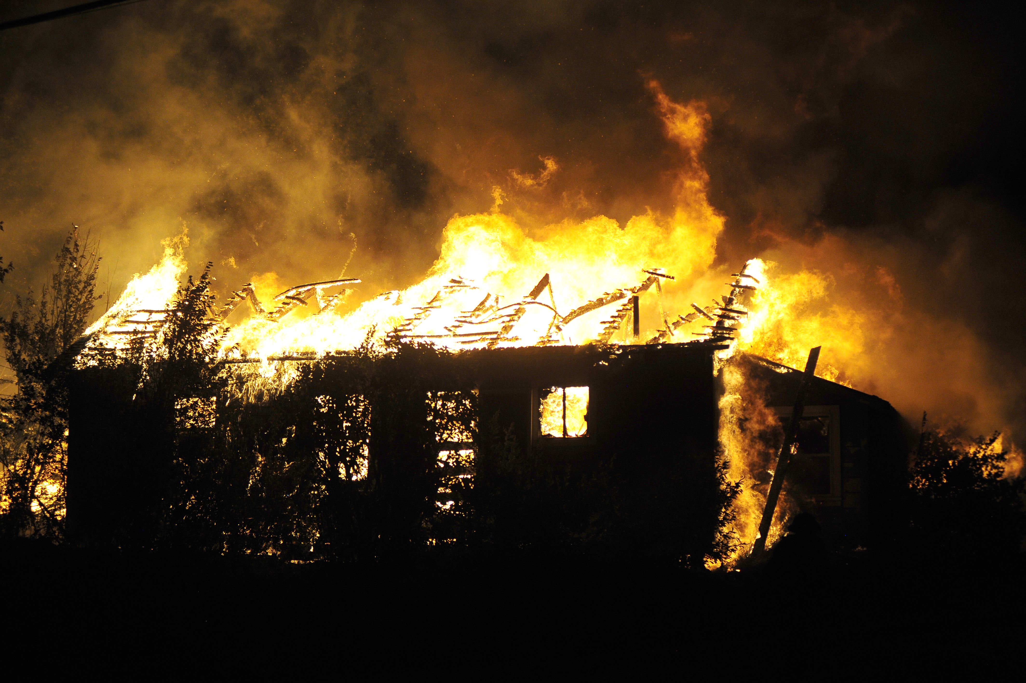 Flames rise during the Dixie Fire near Chico in Greenville, California on Aug. 5, 2021.