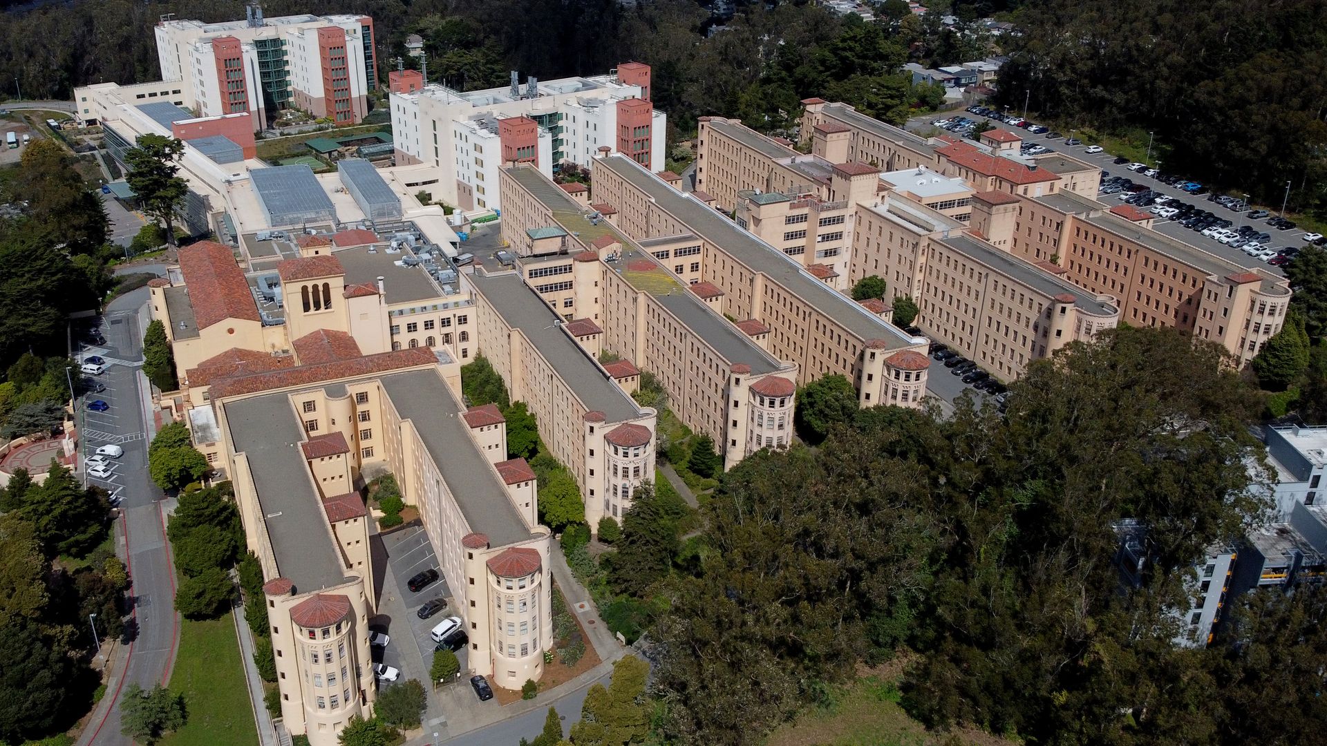 Overhead photo of Laguna Honda Hospital
