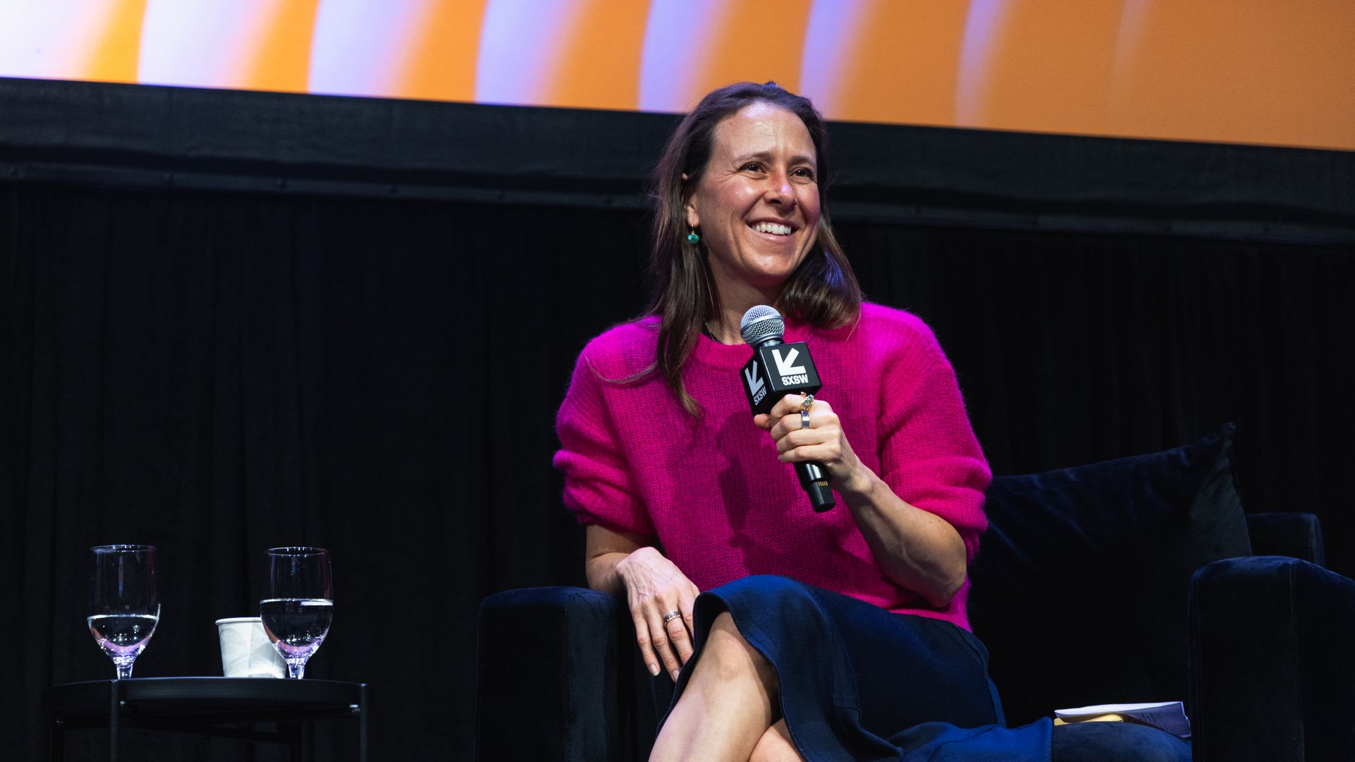 23andMe CEO Anne Wojcicki speaking in Austin, Texas, US, in March 2023. 