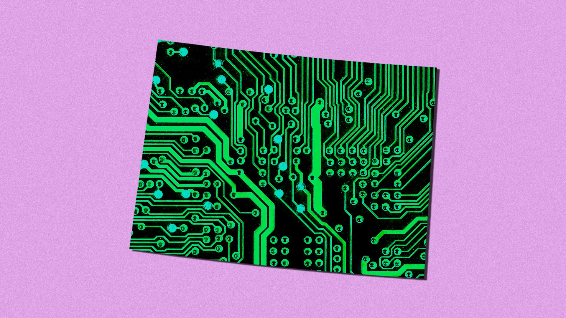 Illustration of the shape of Colorado with a computer circuit board overlay.