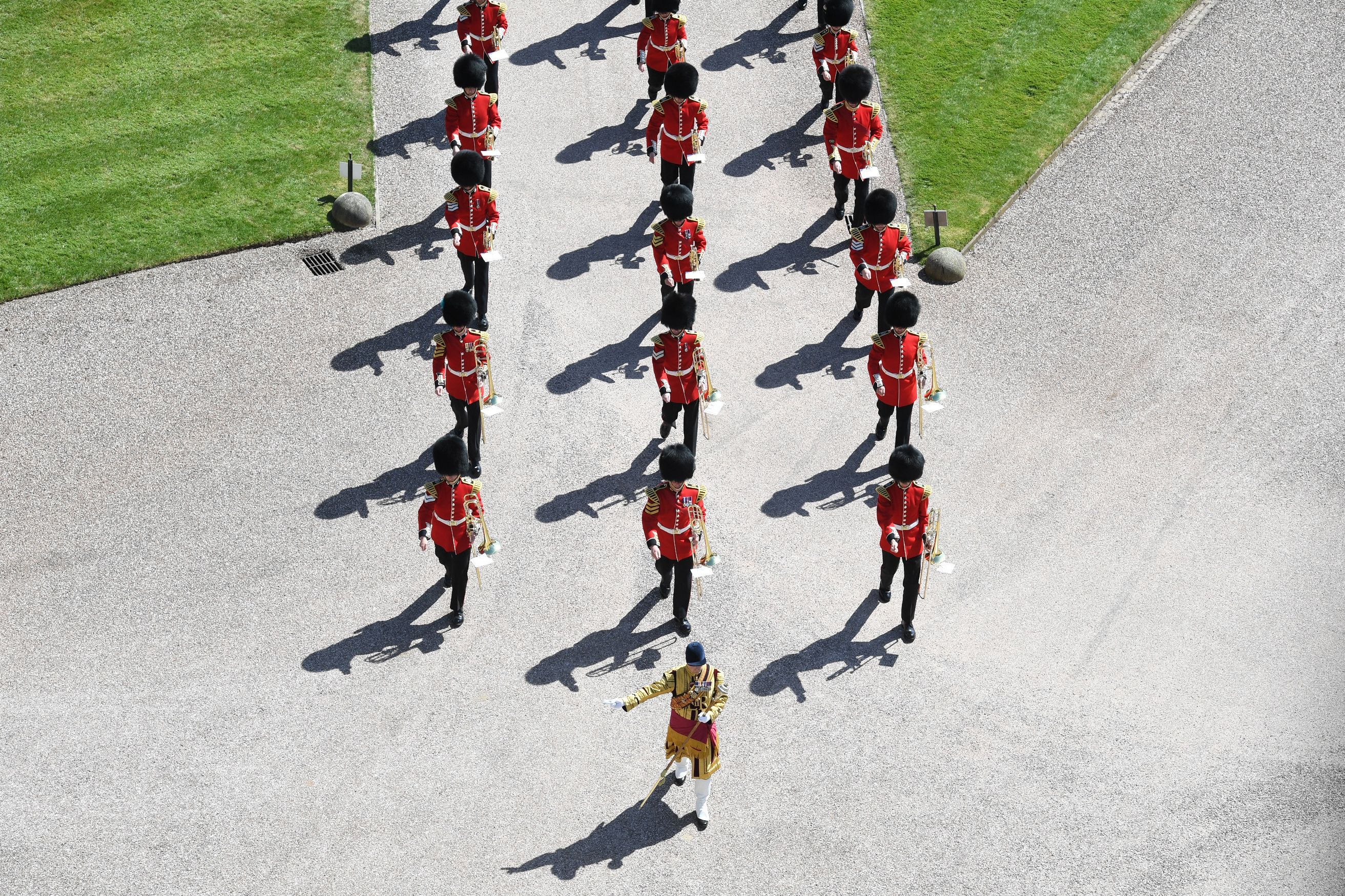 Picture of military band marching