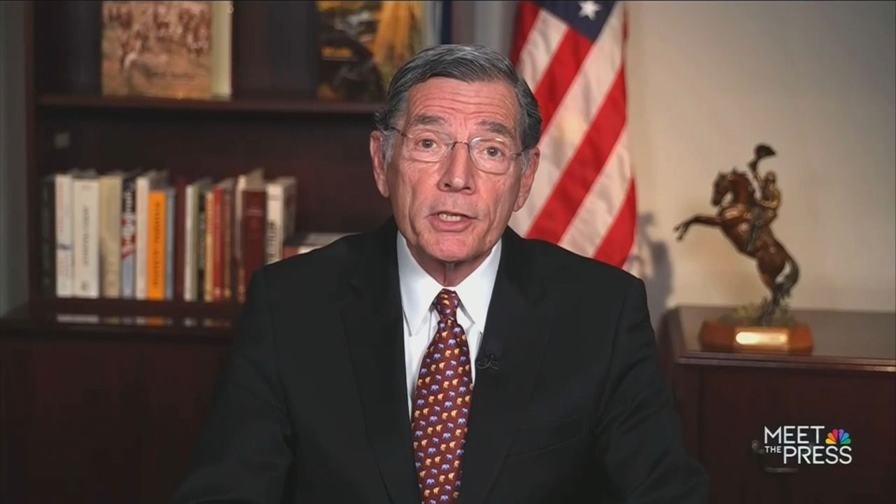 Sen. John Barrasso speaks during an interview aired Sunday with NBC's "Meet the Press."