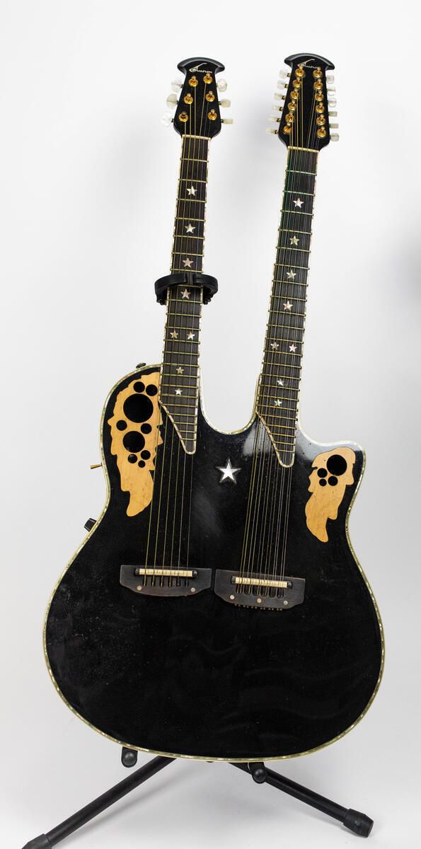 Bon Jovi Guitarist Richie Sambora's double-neck guitar. 