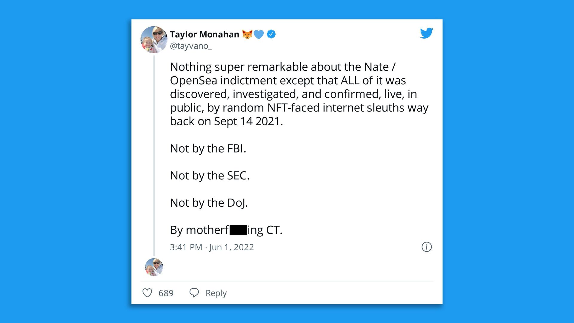 A screenshot of a tweet