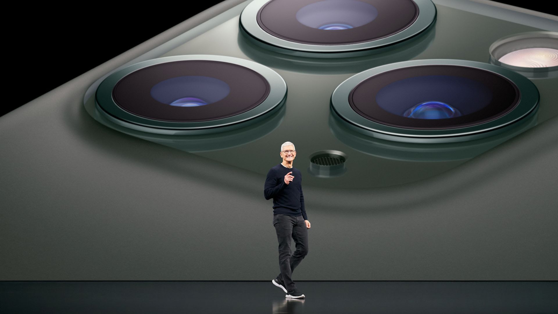 Apple CEO Tim Cook at the launch for the iPhone 11