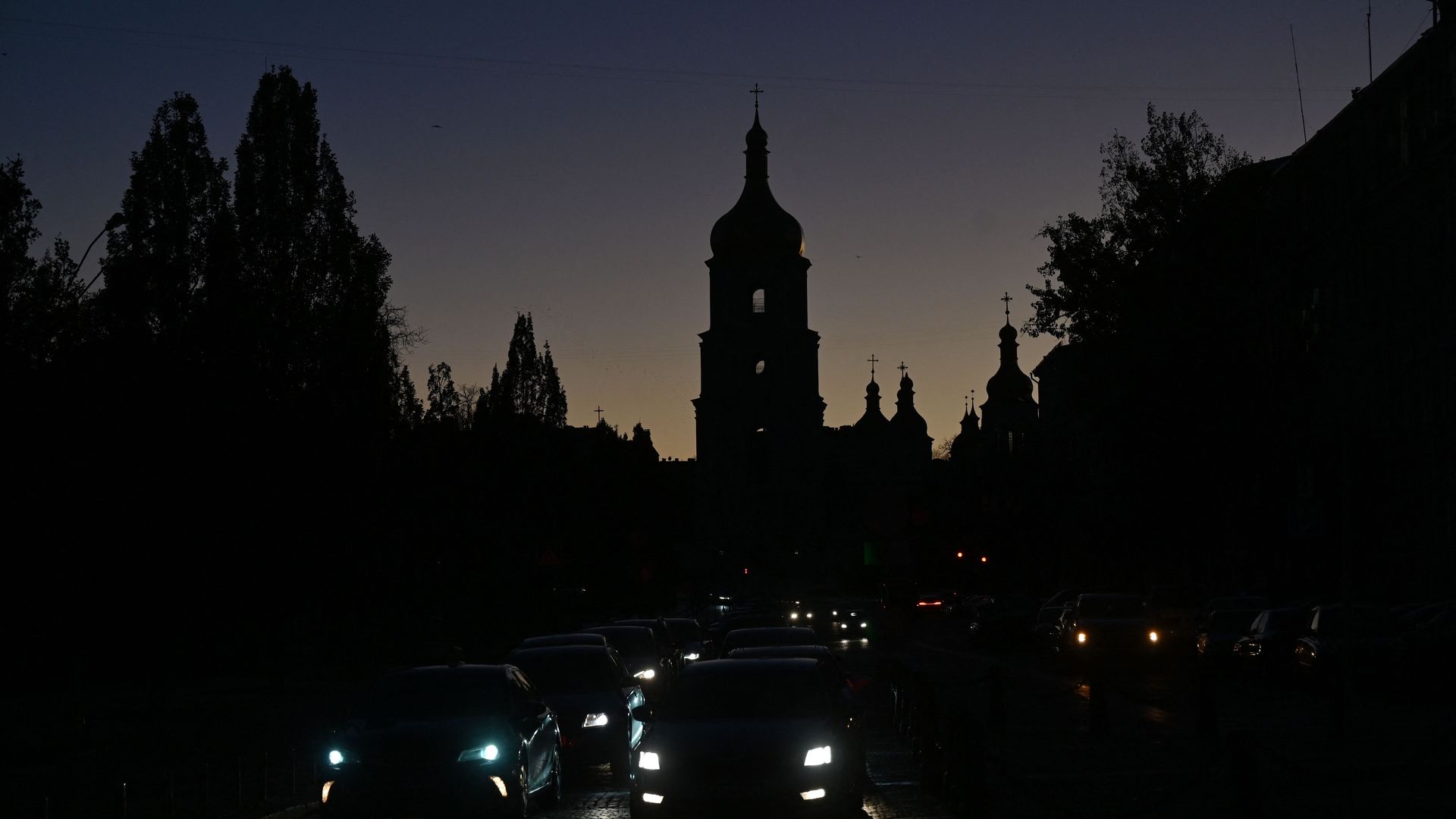 Kyiv in darkness