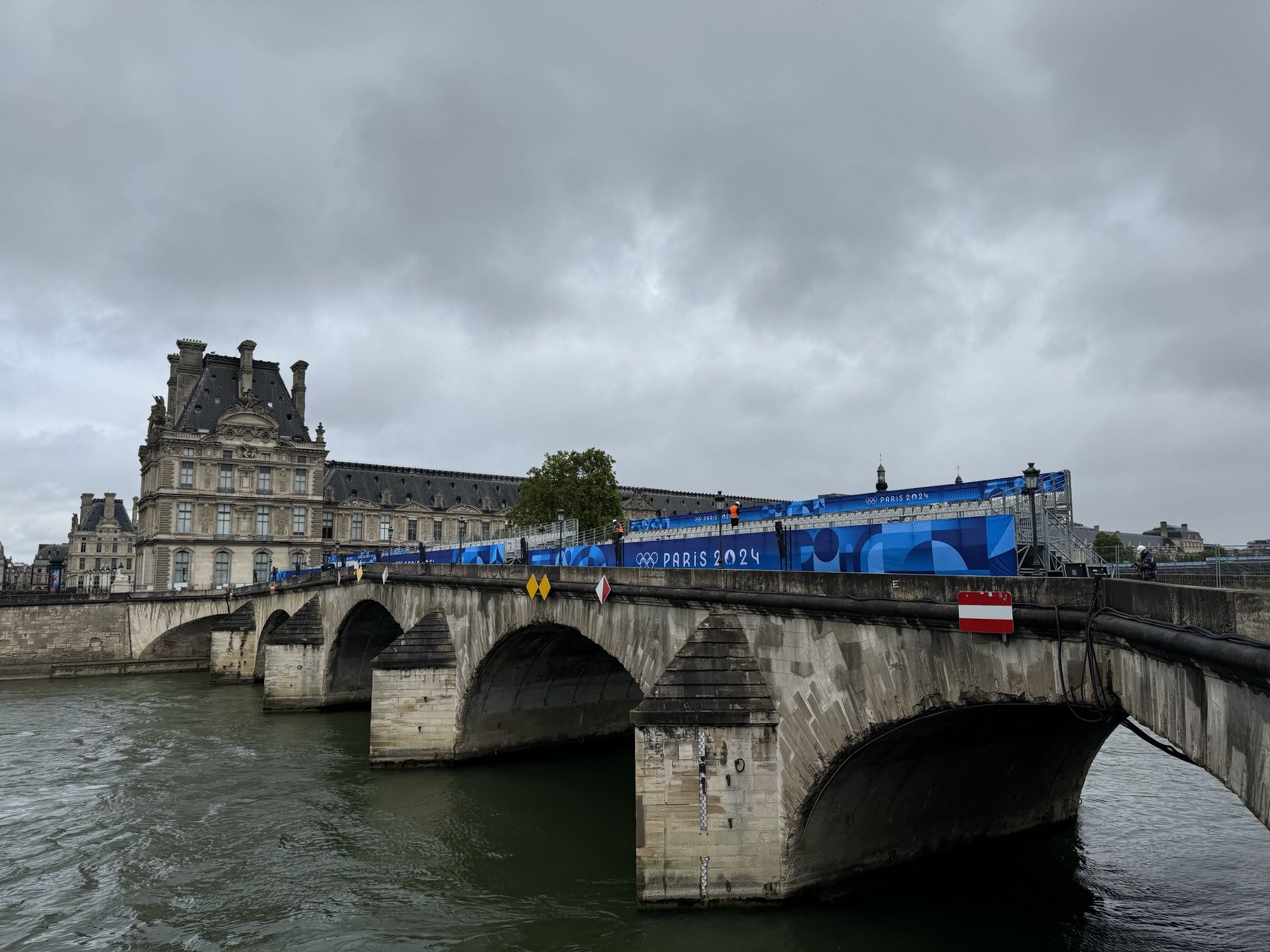 Axios' Ina Fried on the River Seine yesterday.