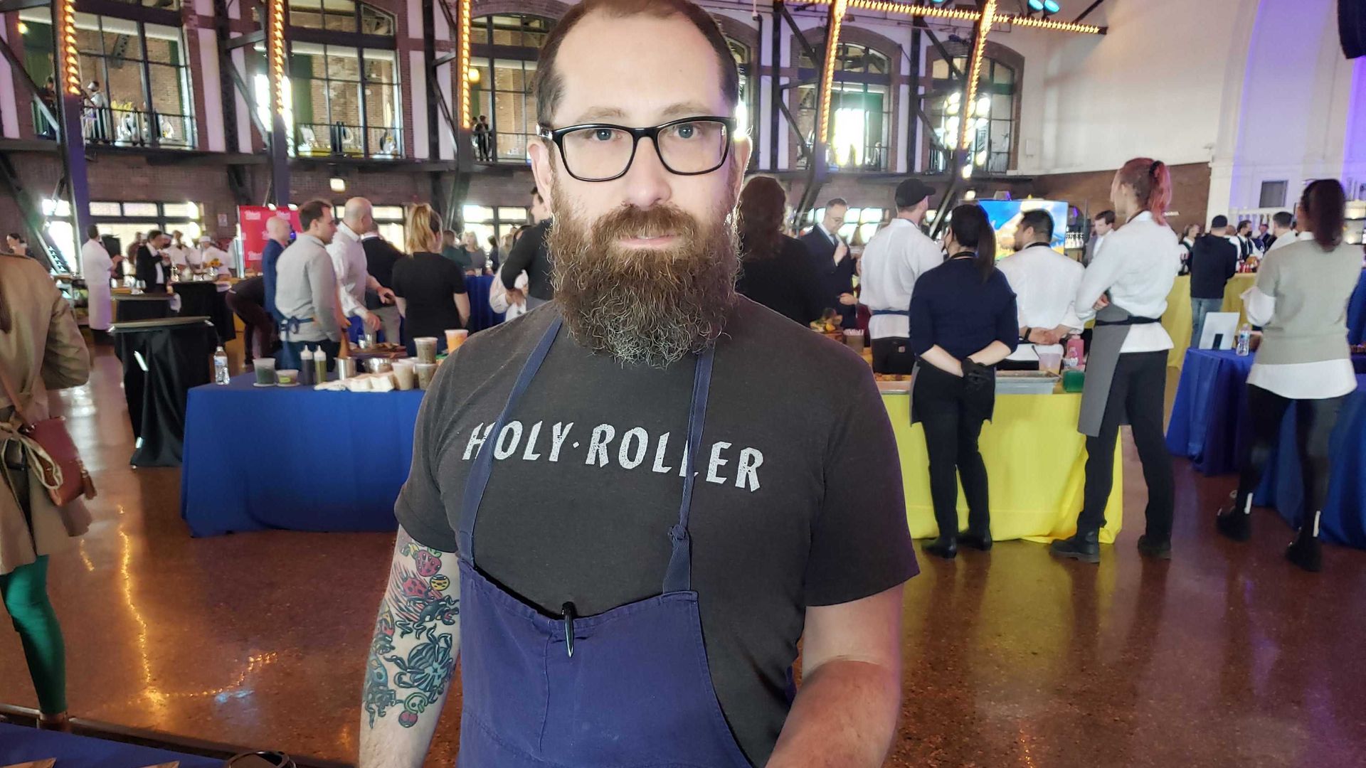 Chef with tattoos