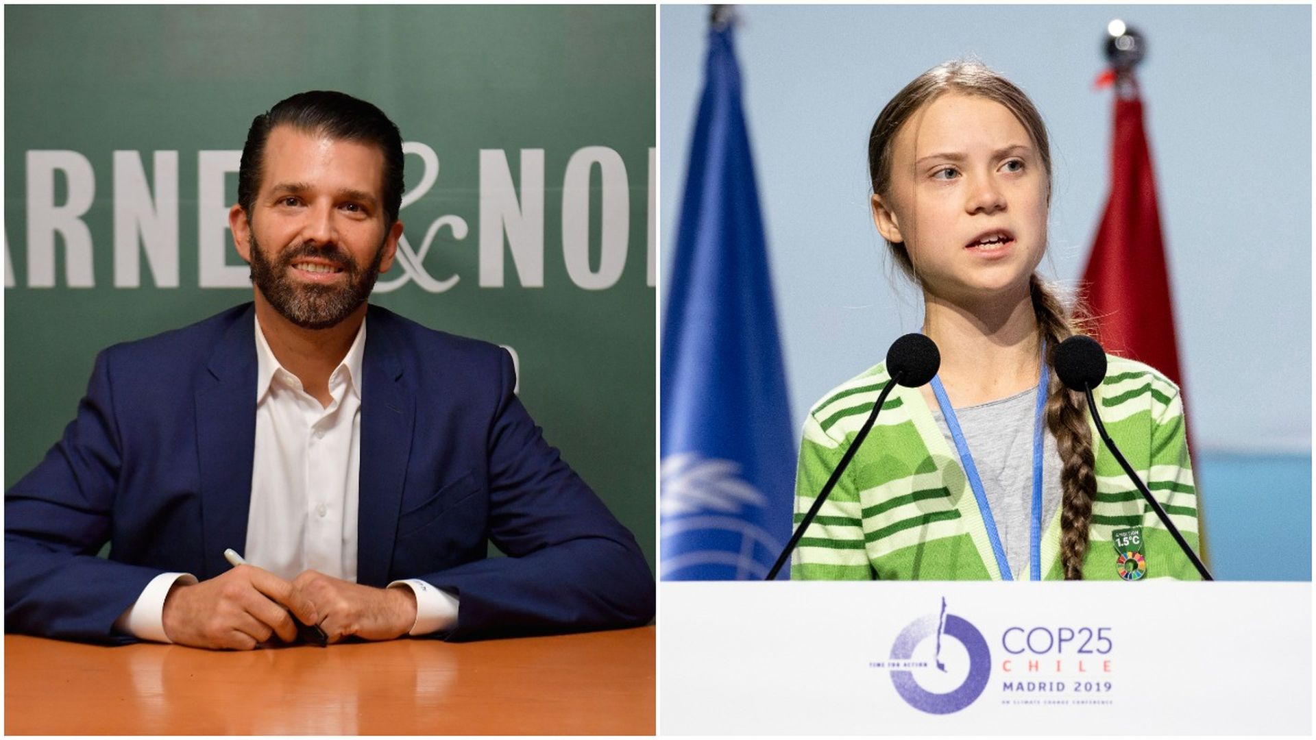Donald Trump Jr. and Greta Thunberg
