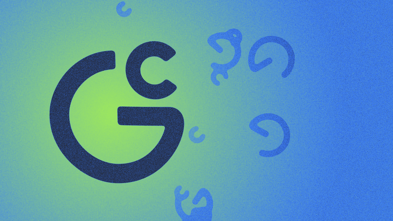 Animated illustration of the General Catalyst logo casting off smaller parts of itself and fluctuating.