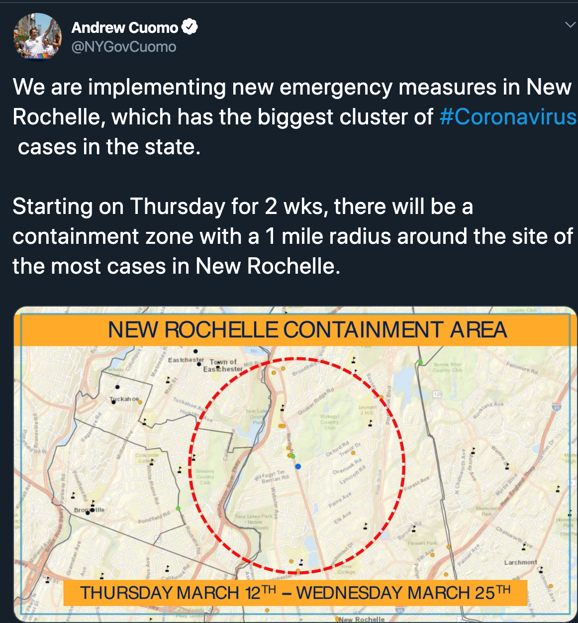 New York's governor outlines new emergency measures in New Rochelle