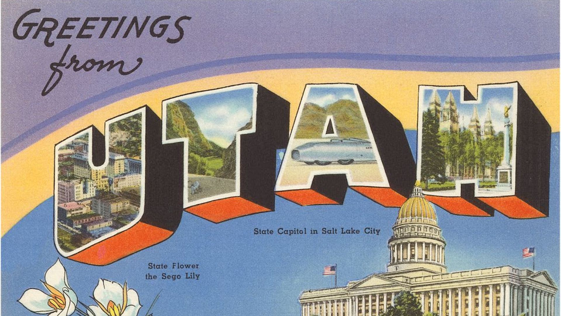 A greetings from Utah card