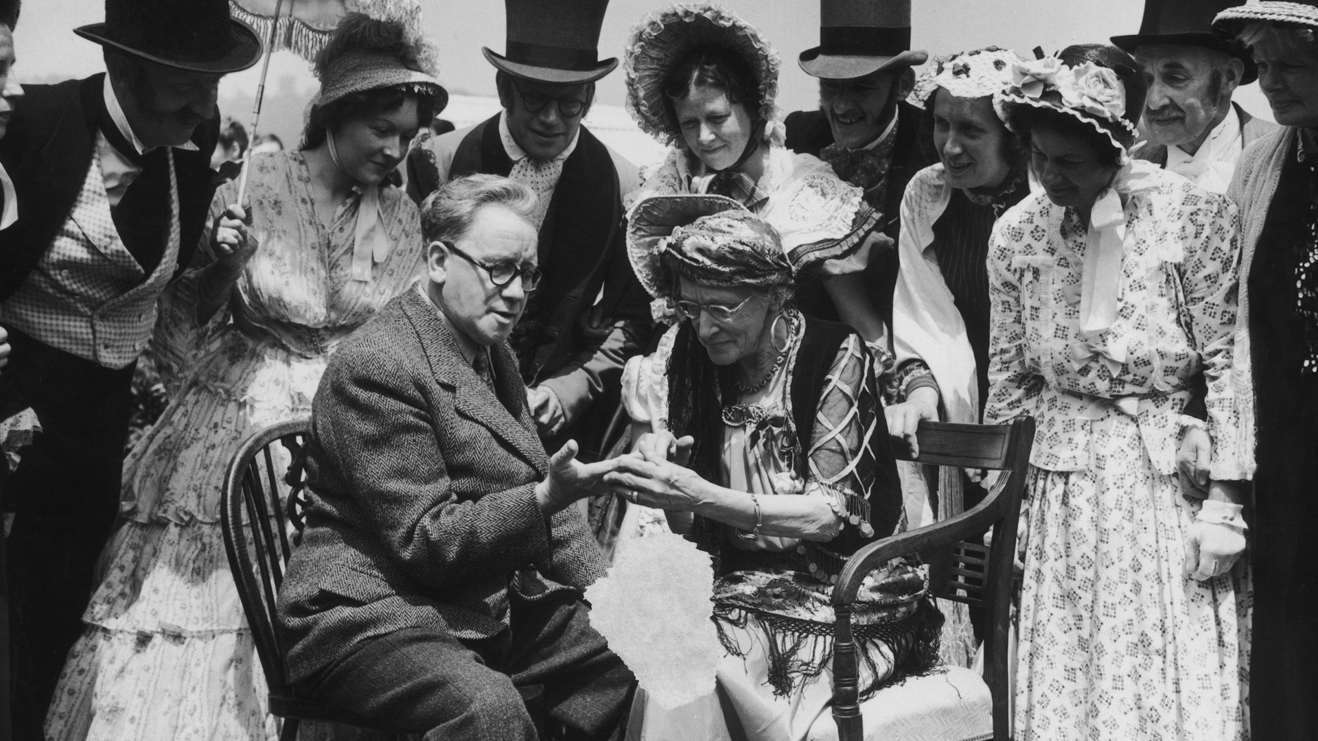 Man having his palm read