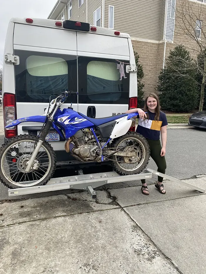 Kaylor Wells, van life, dirt bike, Charlotte, travel, RV, Camper