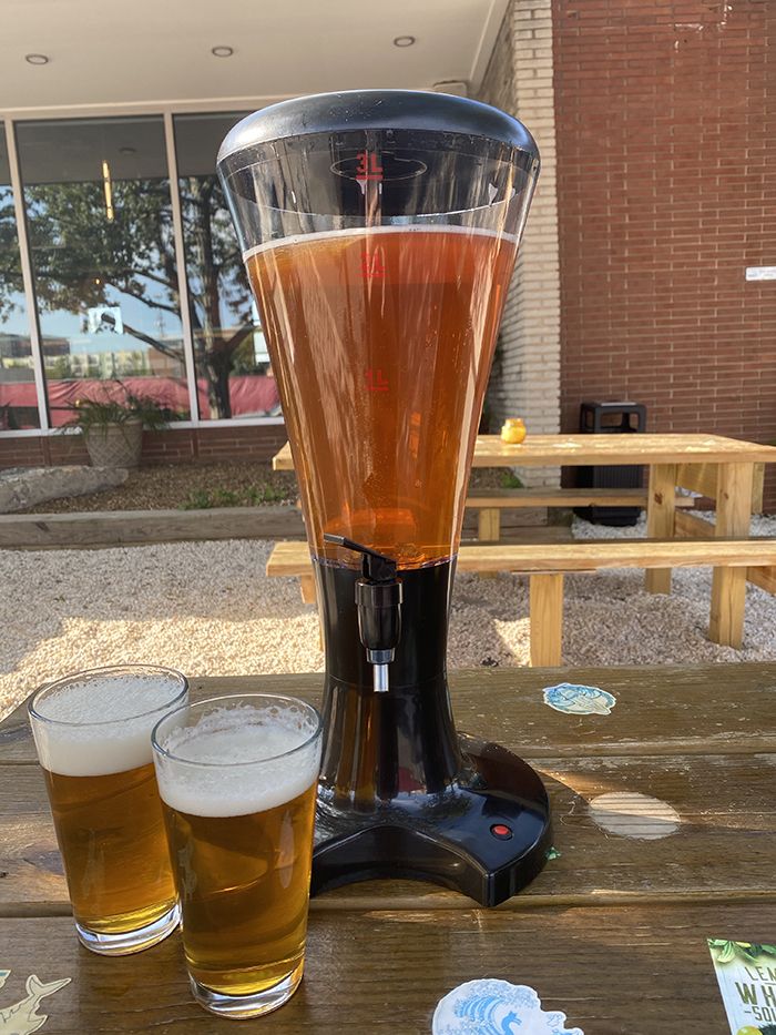 salty parrot beer tower