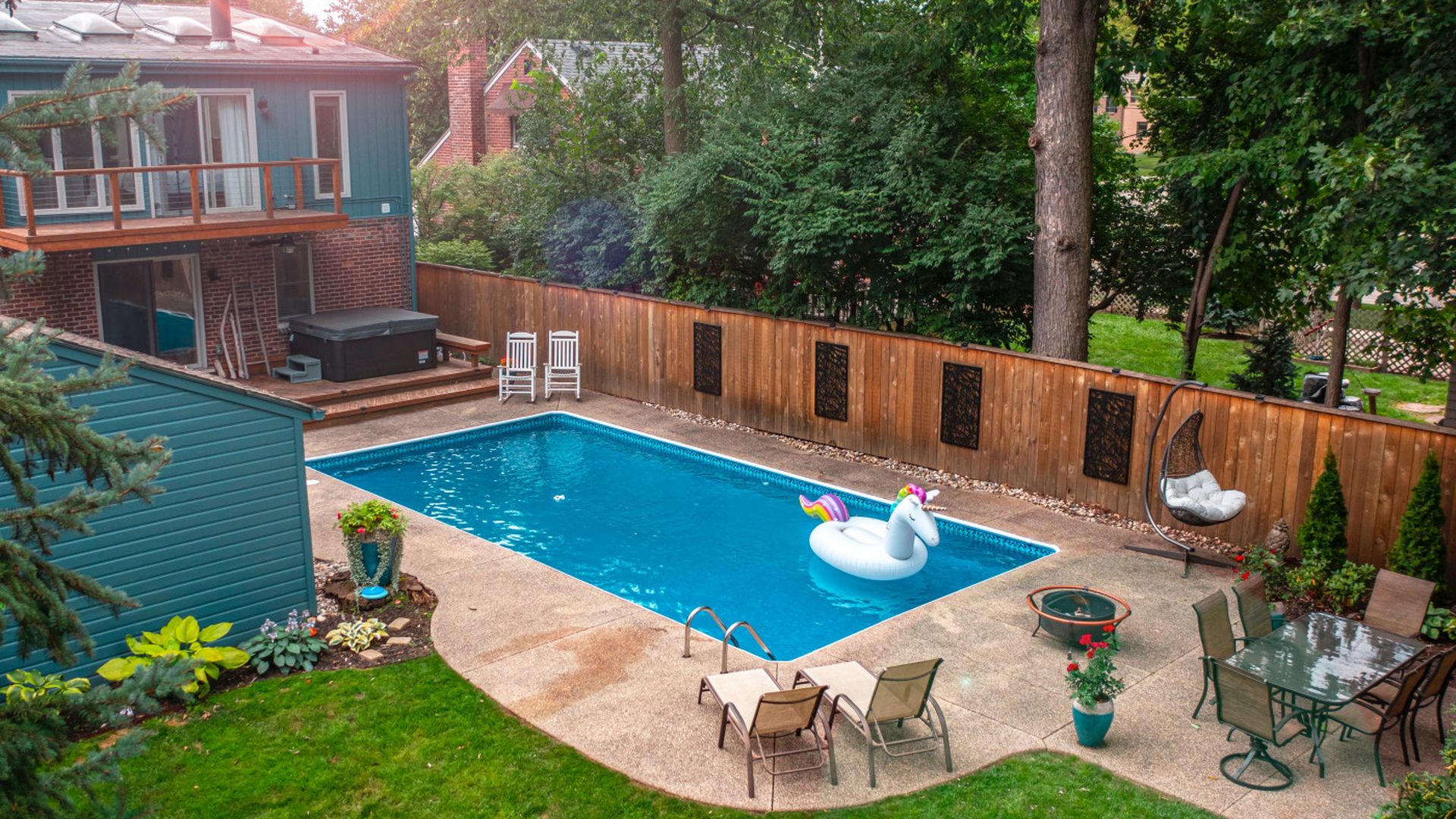 photo of a backyard pool