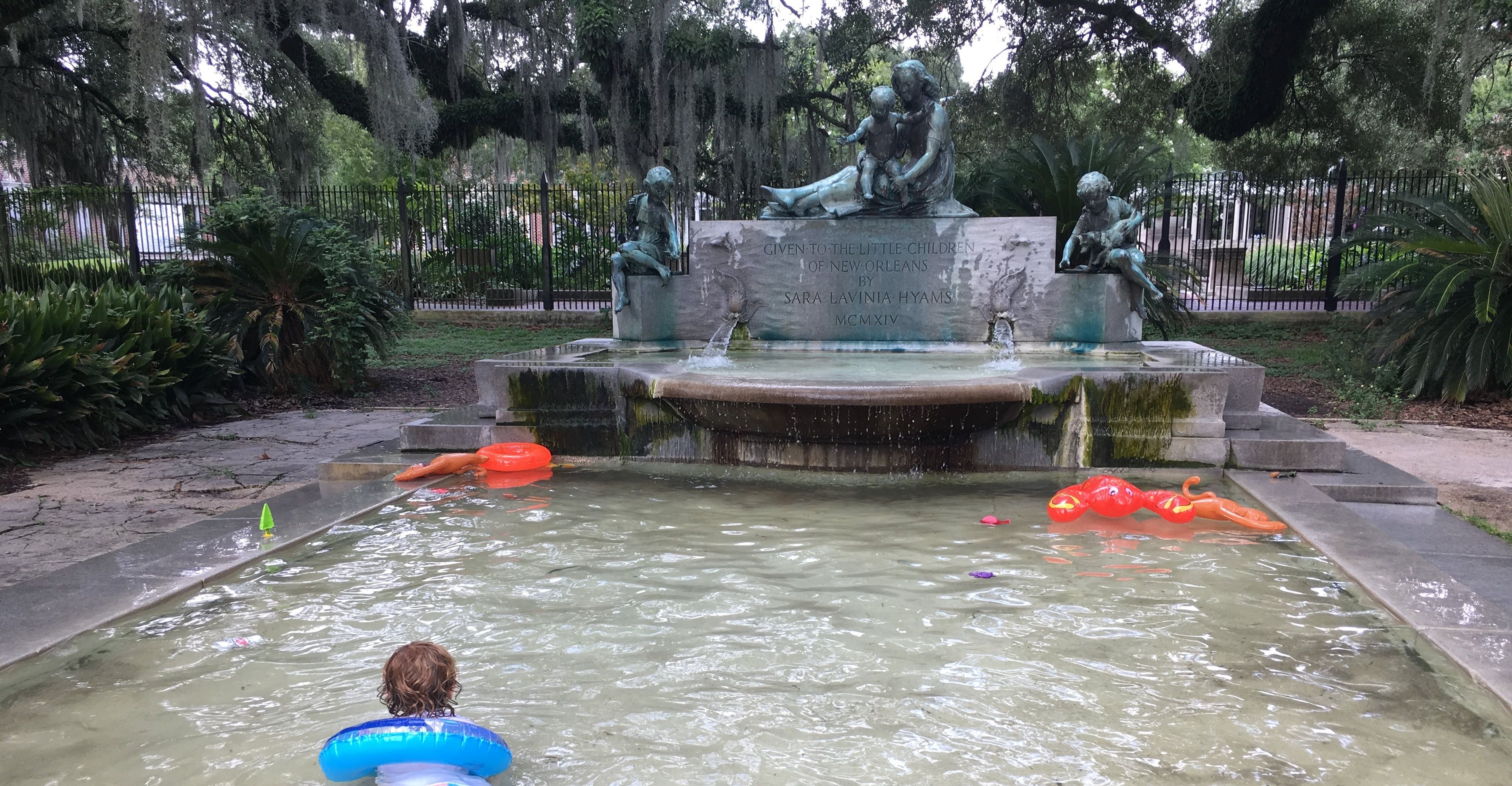 image shows a wading pool