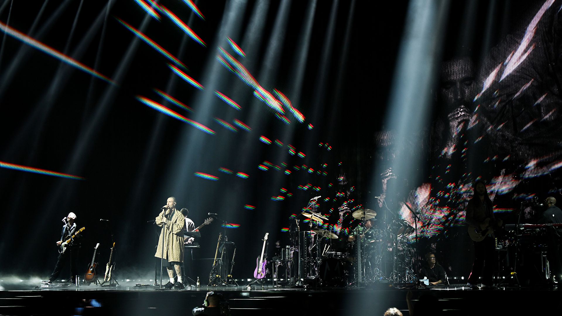 Maroon 5 performs during their residency at Dolby Live at Park MGM on May 17, 2024 in Las Vegas, Nevada. 