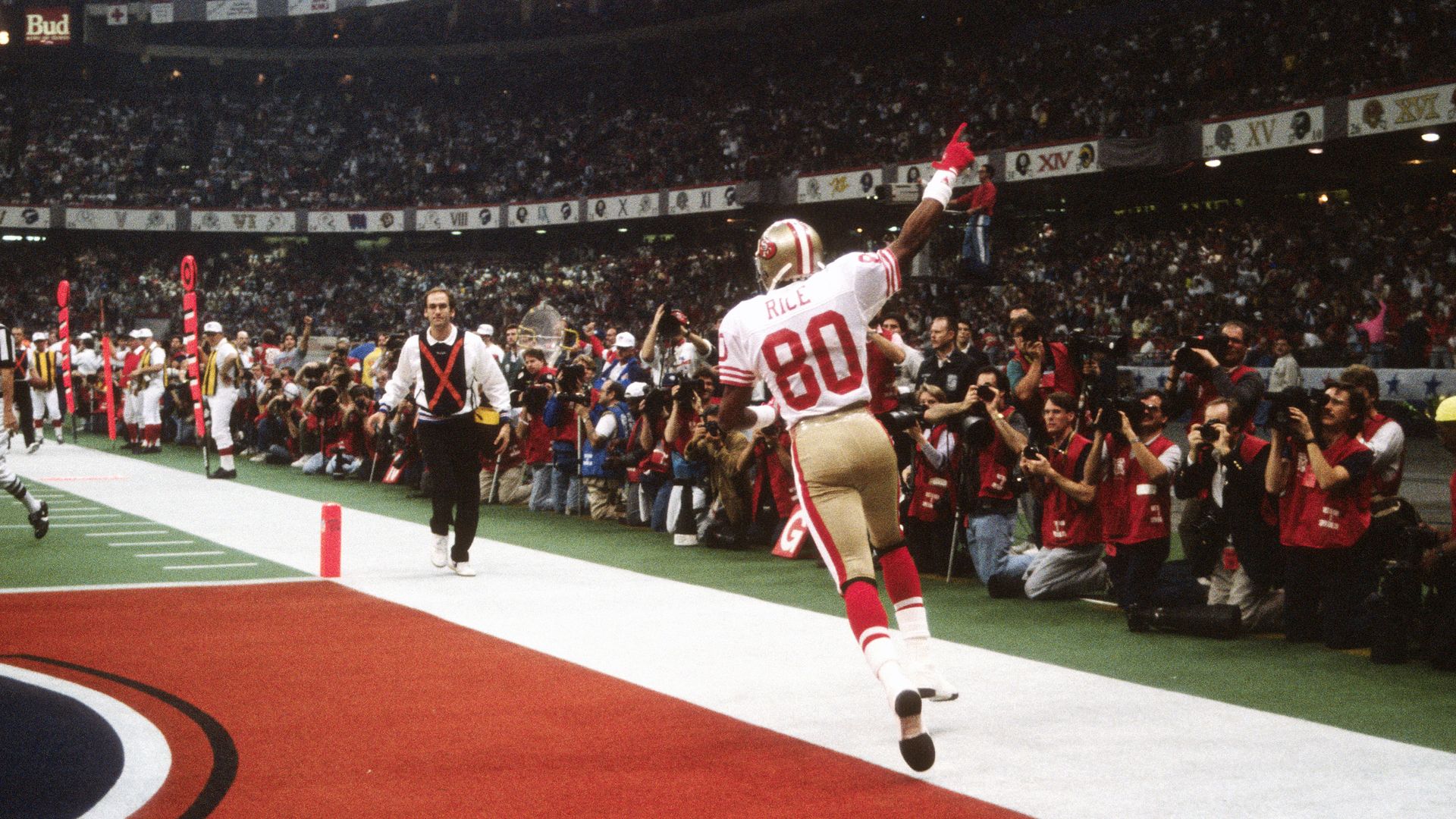 Jerry Rice celebrating