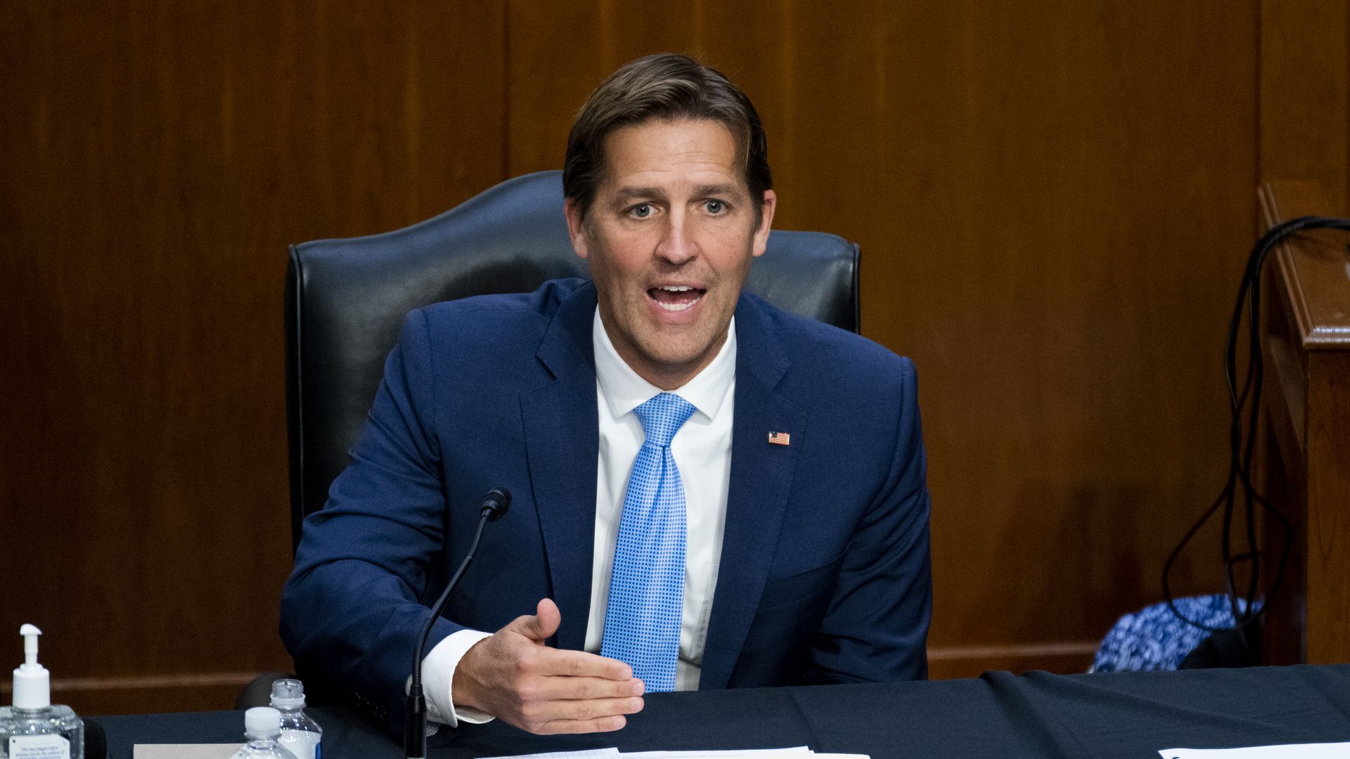 Sen. Ben Sasse, R-Neb., questions Judge Amy Coney Barrett, nominee to be Assocoiate Justice of the Supreme Court, during her confirmation hearing in the Senate Judiciary Committee