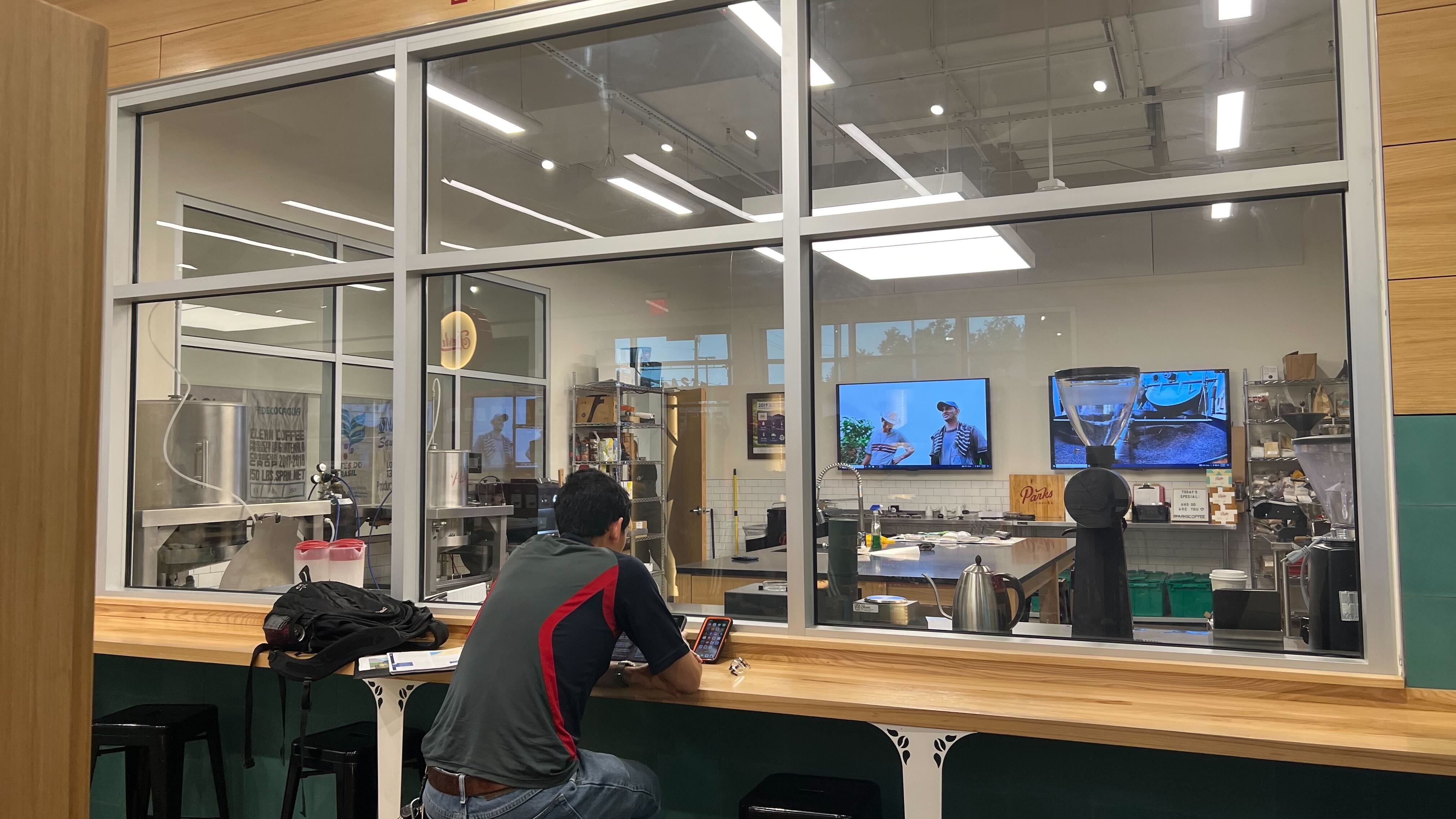 A photo of a coffee roastery