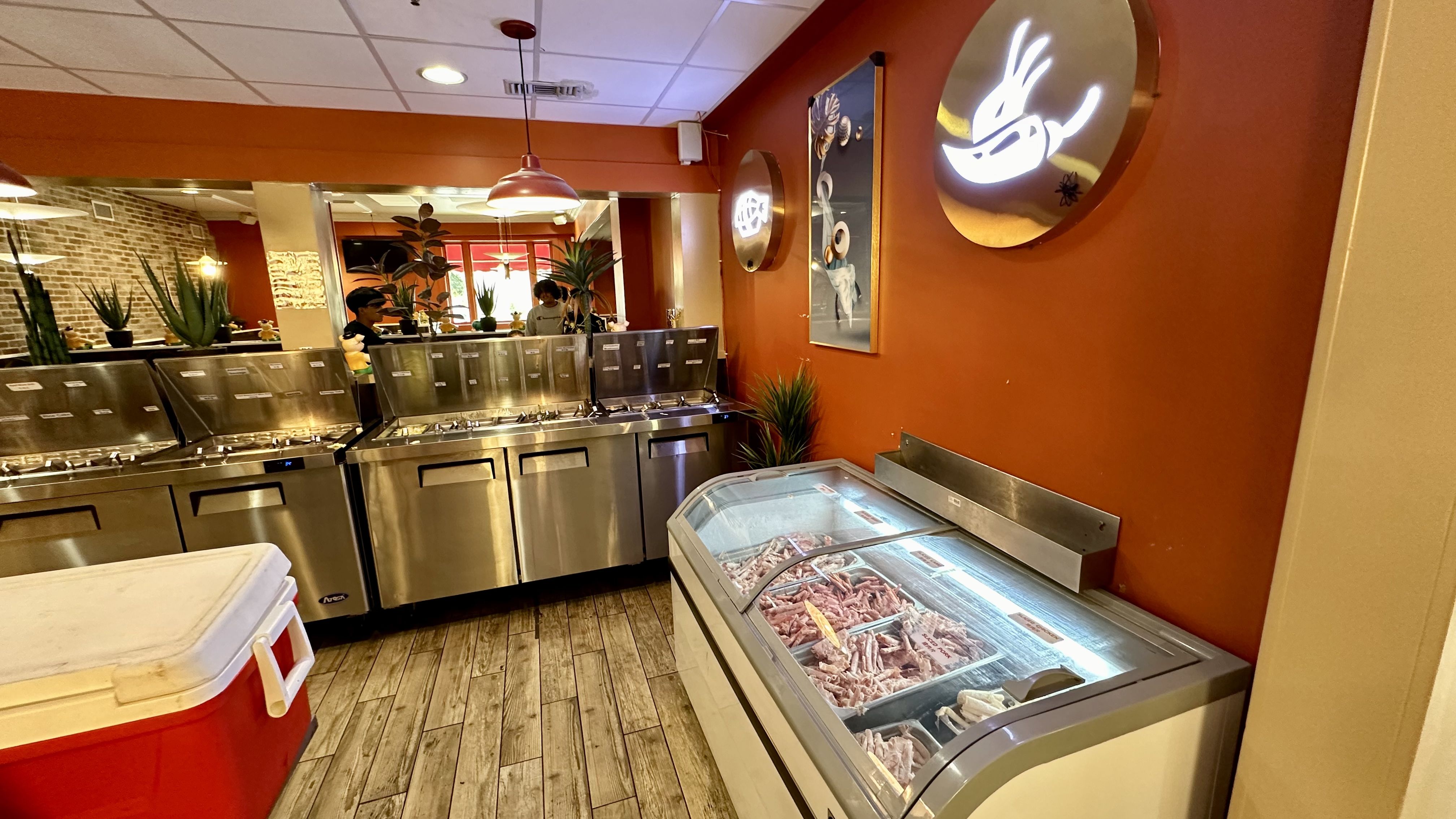 Photos shows the buffet at Crazy Hot Pot.