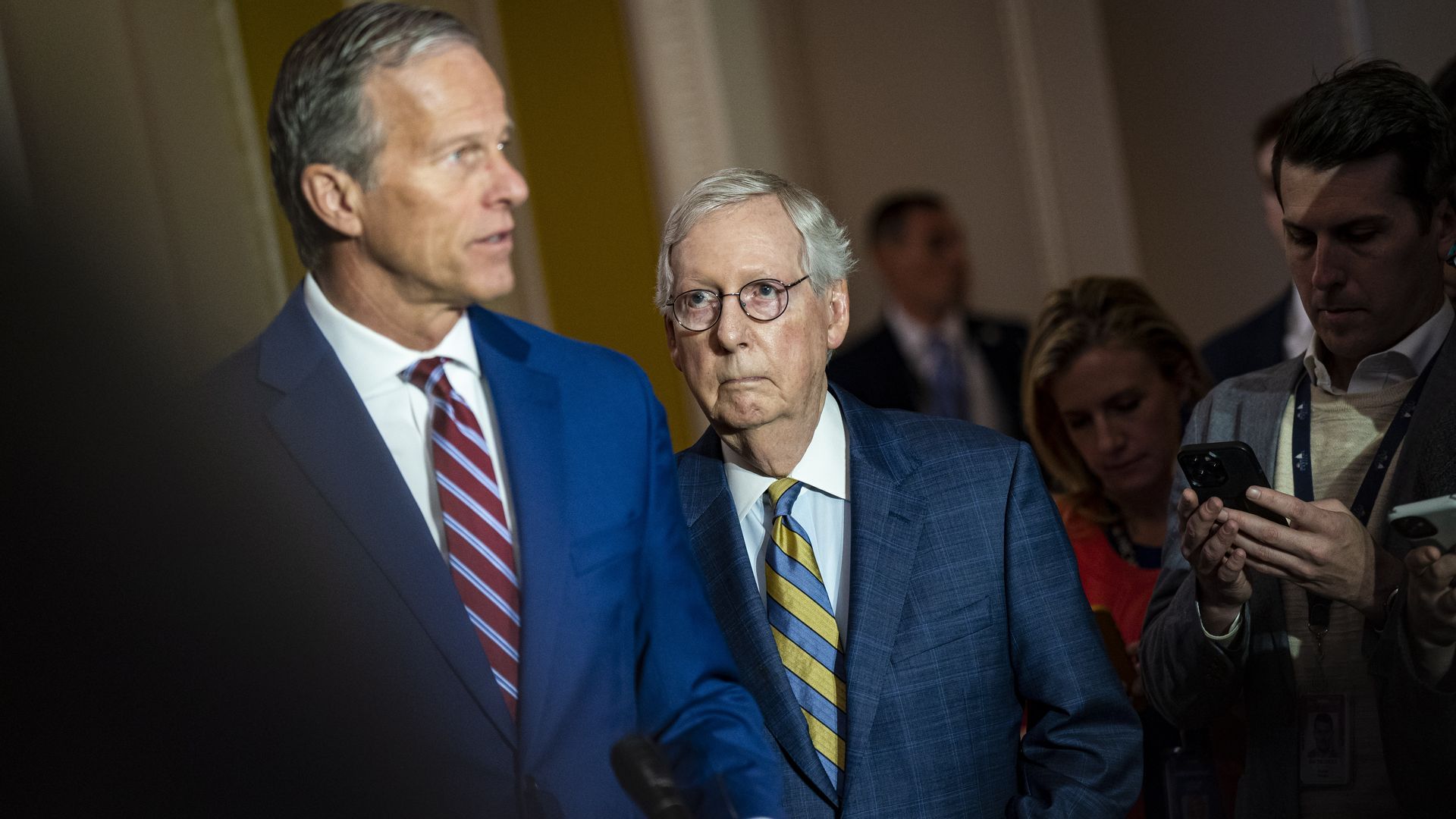 John Thune and Mitch McConnell