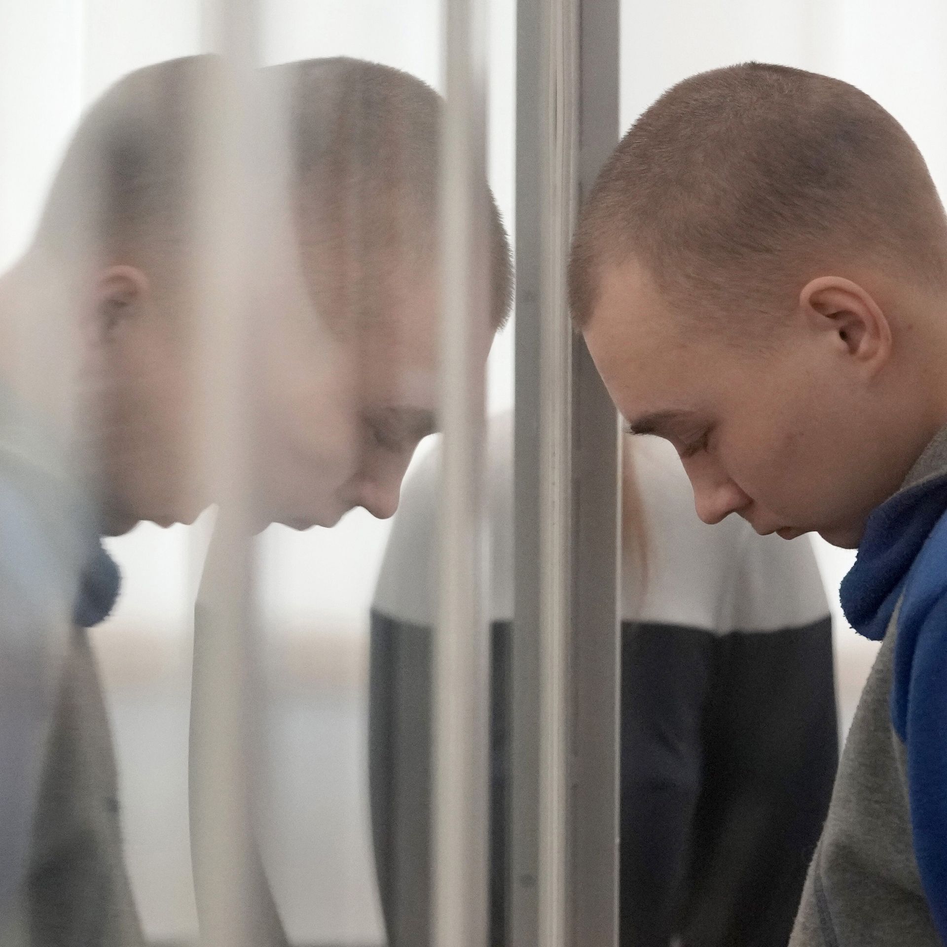 Sgt. Vadim Shishimarin of the Russian army appears at a sentencing hearing on May 23, 2022 in Kyiv, Ukraine.