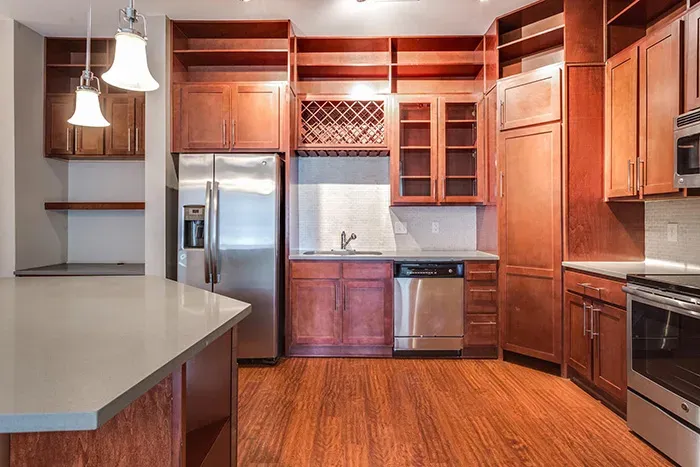 optimist park apartments alpha mill kitchen