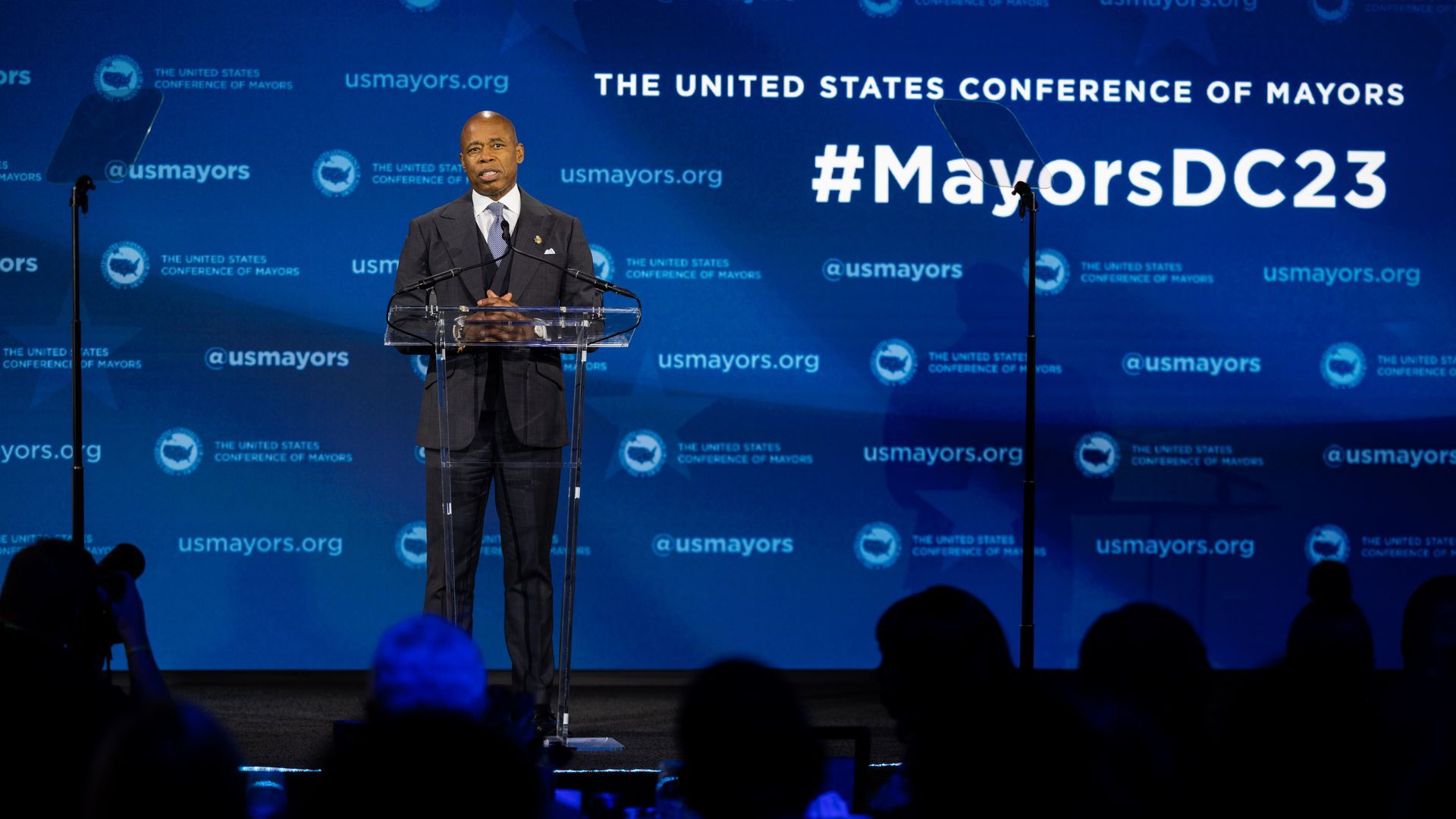  New York City Mayor Eric Adams outlined an agenda for immigration reform at the U.S. Conference of Mayors' winter meeting in Washington, D.C.