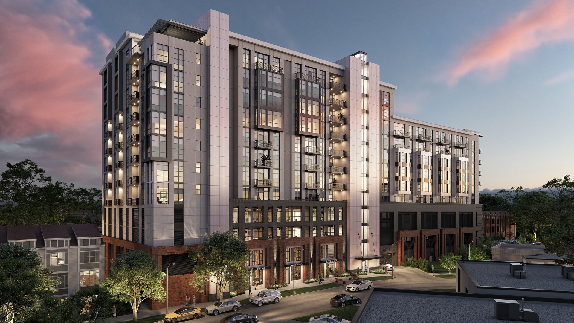 High-rise apartment in Dilworth in Charlotte north carolina