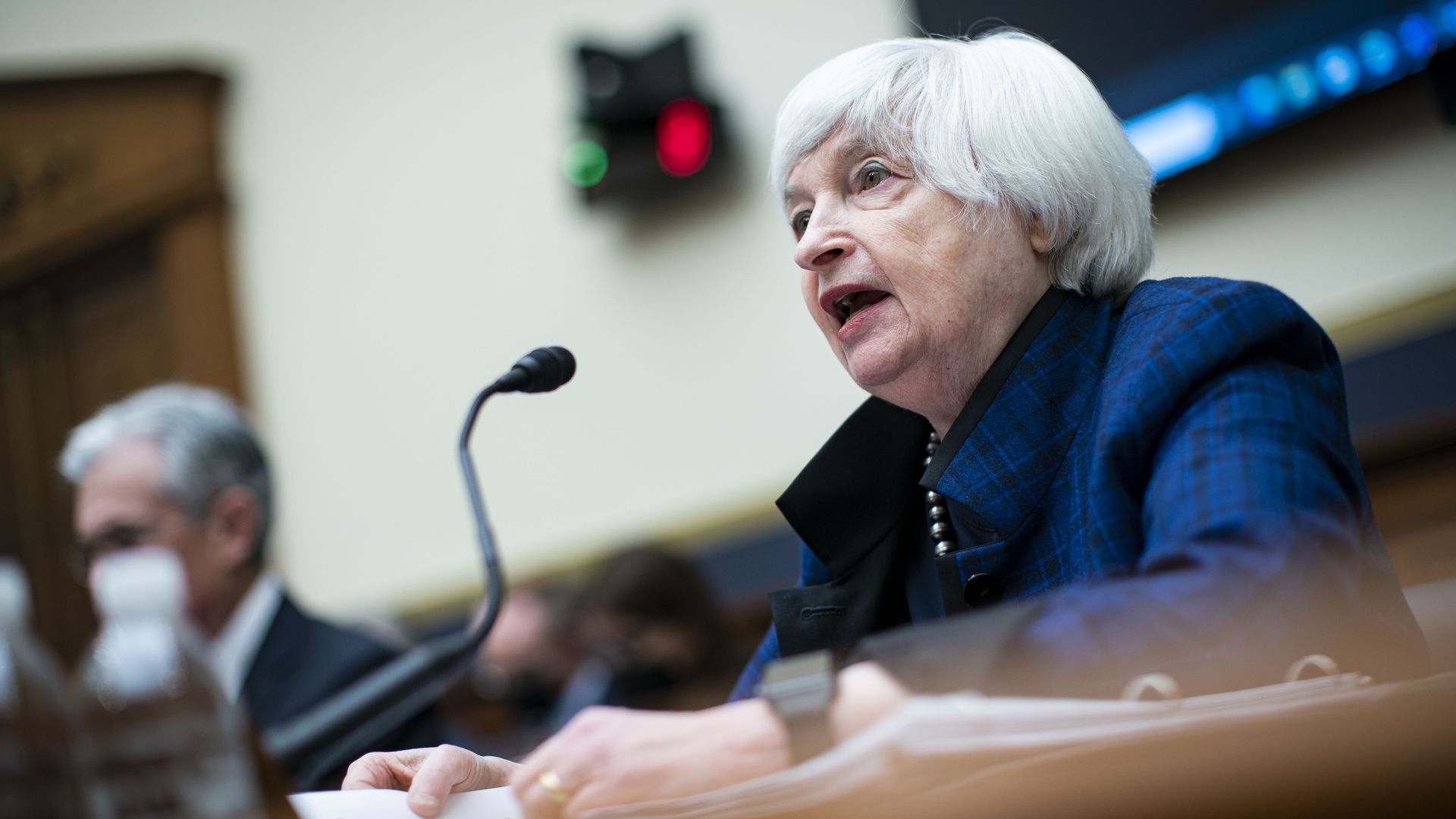 Treasury Secretary Janet Yellen is seen testifying before the House on Wednesday.