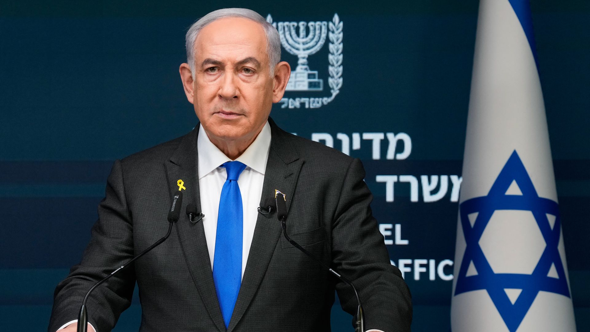 Israeli Prime Minister Benjamin Netanyahu speaks during a news conference in Jerusalem on September 2, 2024.